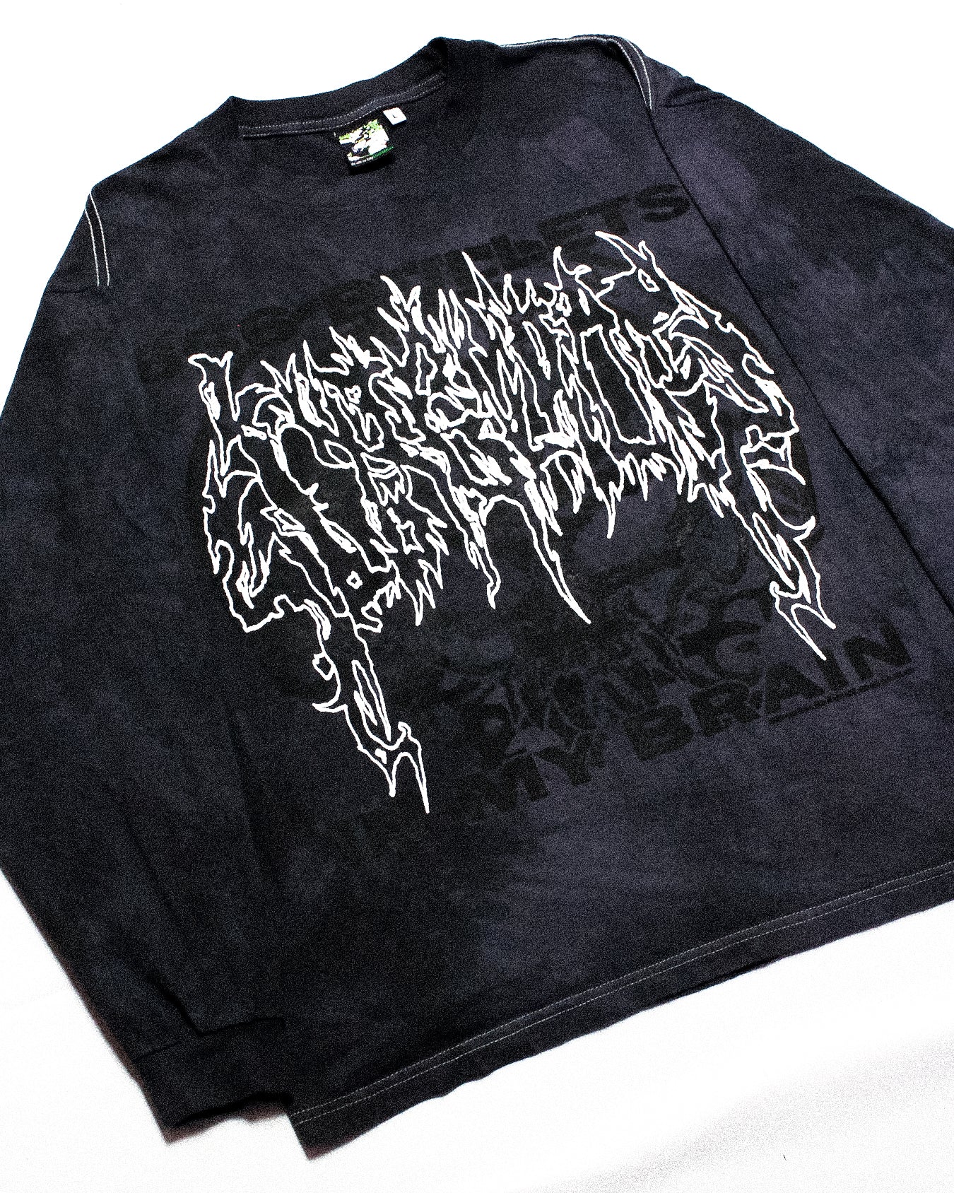 "666 BULLETS IN MY BRAIN" Longsleeve Tee (L)