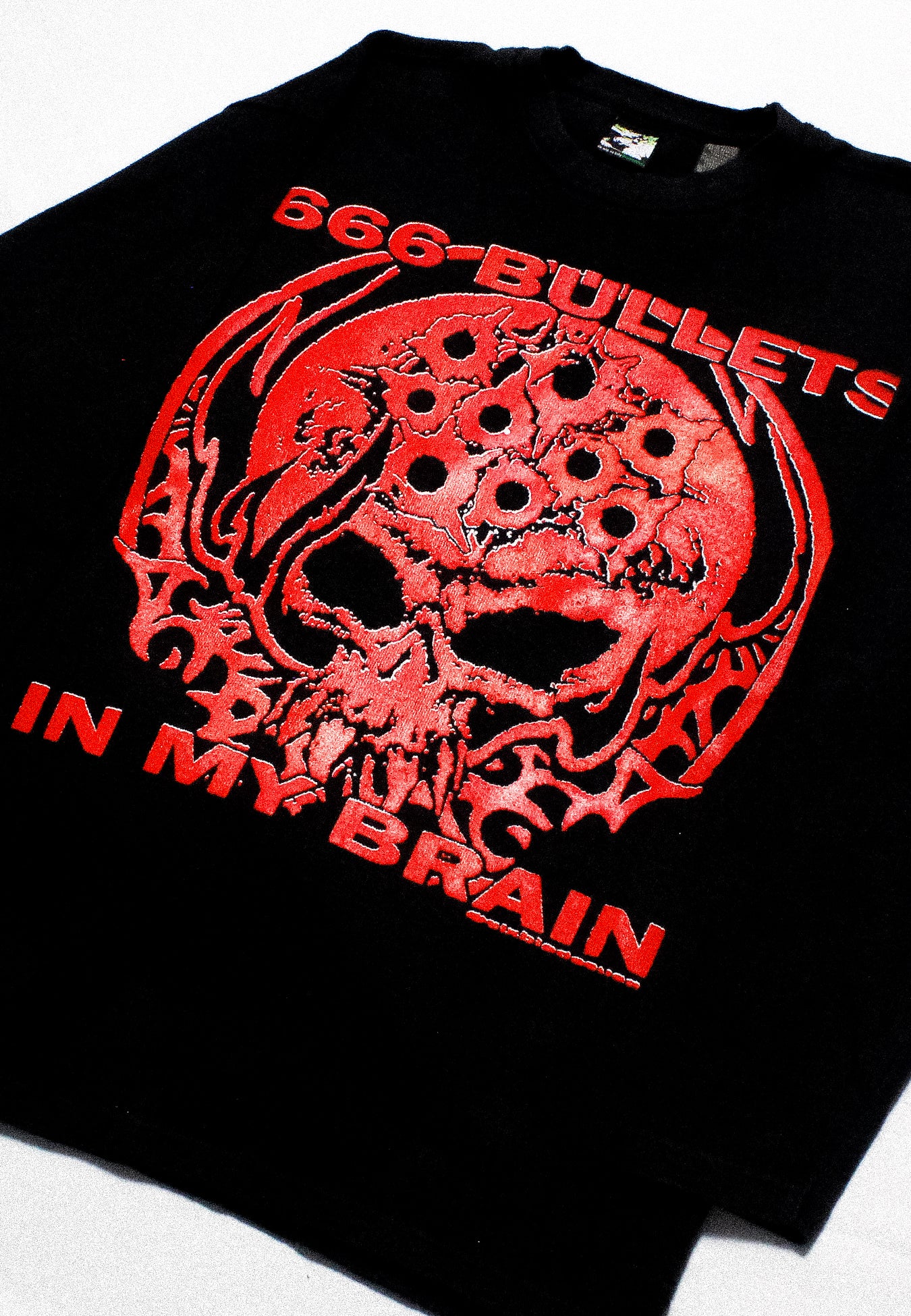 "666 BULLETS IN MY BRAIN" Extreme Heavyweight Longsleeve Tee (L)