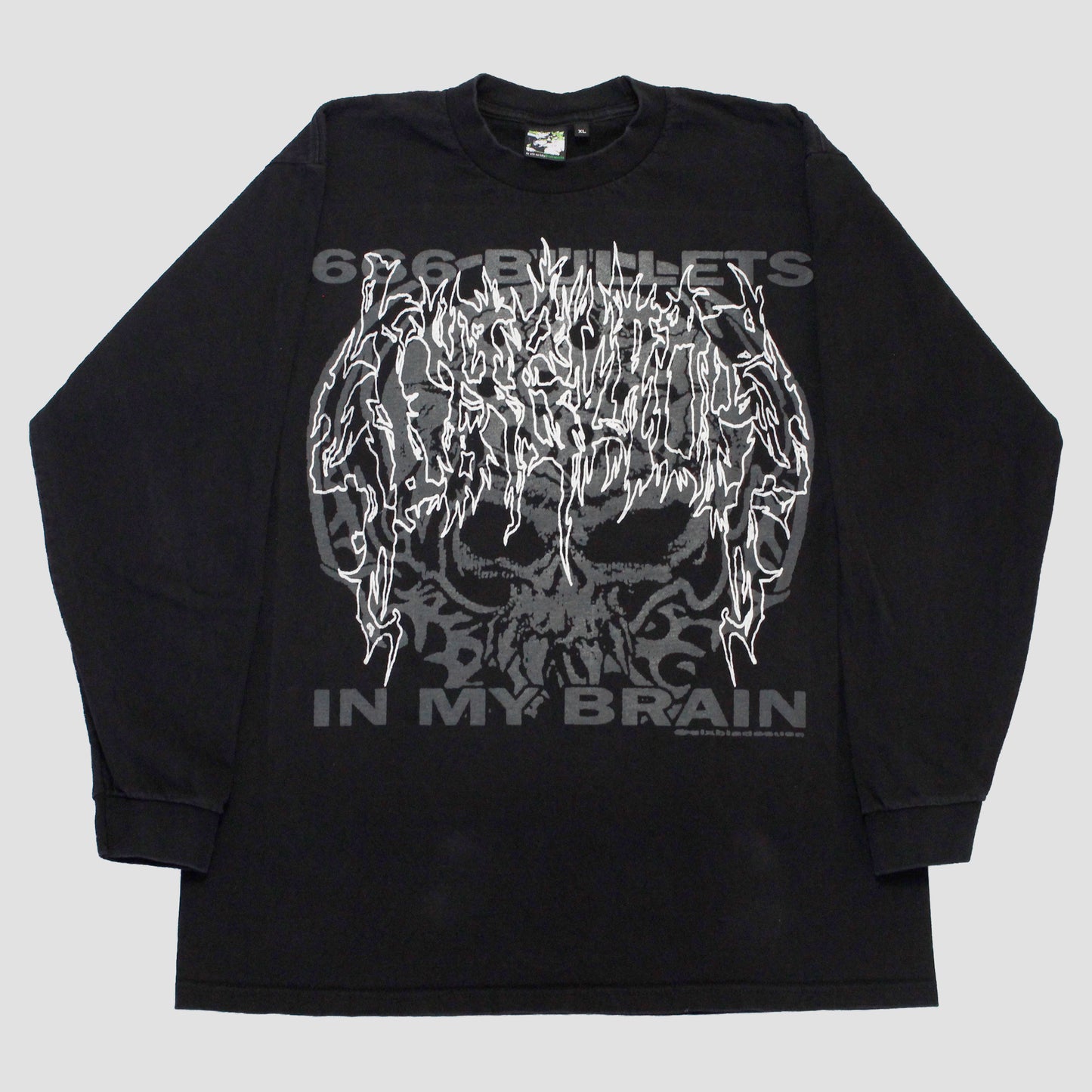 "666 BULLETS IN MY BRAIN" Heavyweight Longsleeve Tee (XL)