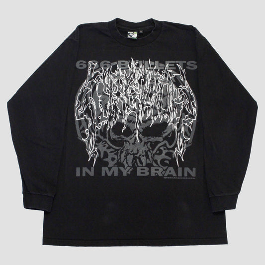 "666 BULLETS IN MY BRAIN" Heavyweight Longsleeve Tee (XL)