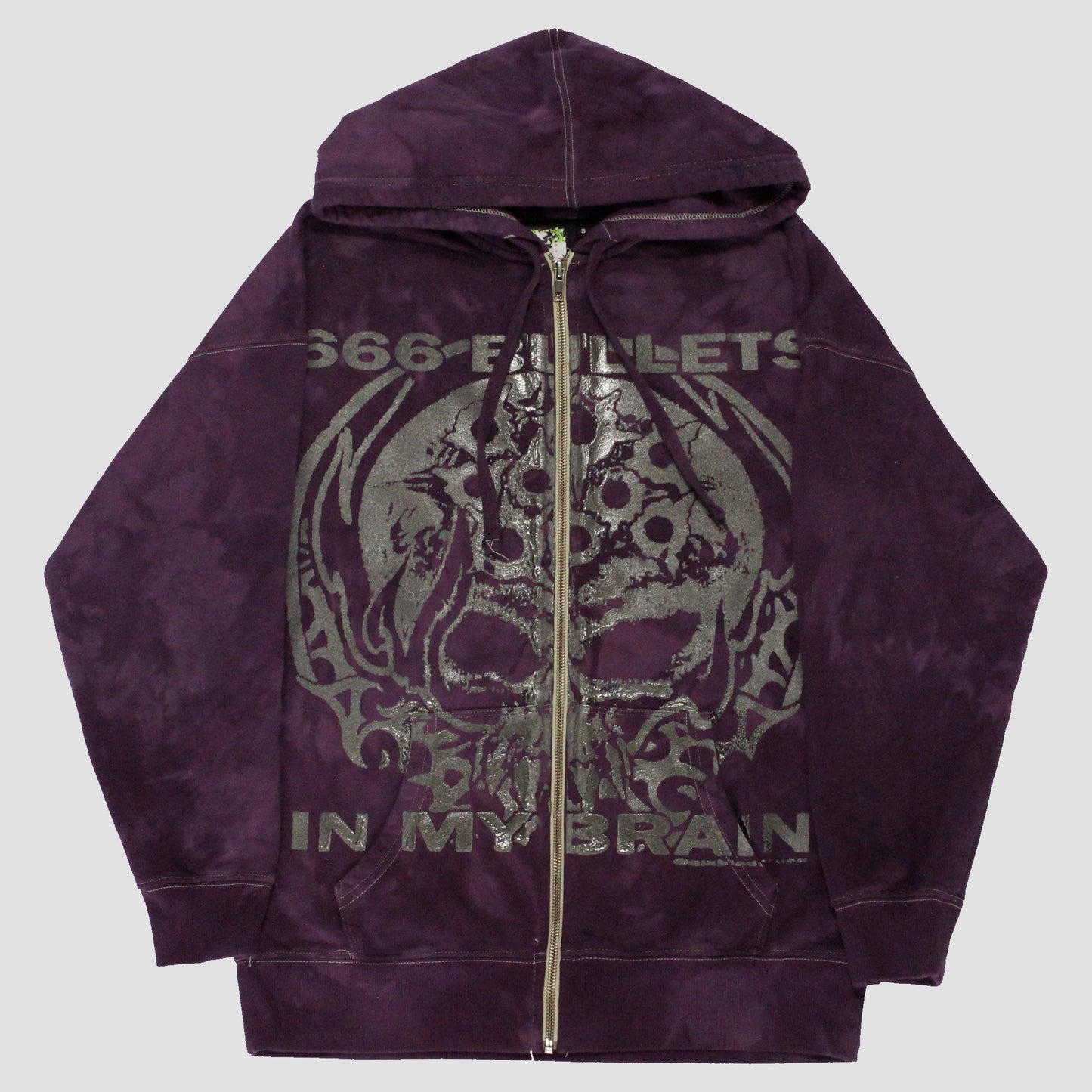 "666 BULLETS IN MY BRAIN" Heavyweight Zip (S)