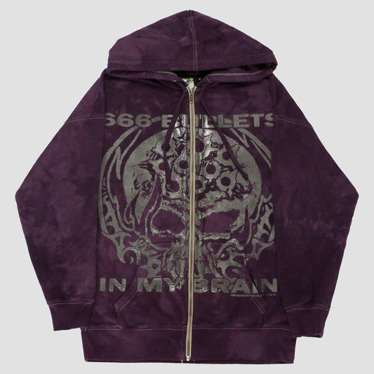 "666 BULLETS IN MY BRAIN" Heavyweight Zip (S)