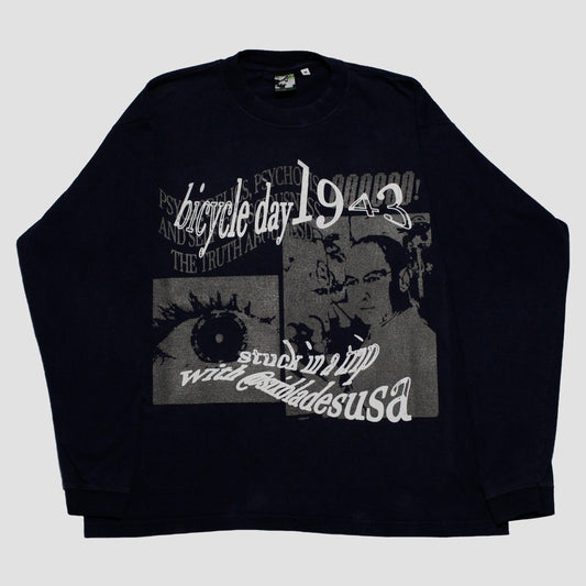 "BICYCLE DAY TRIPPING" Heavyweight Longsleeve Tee (M)