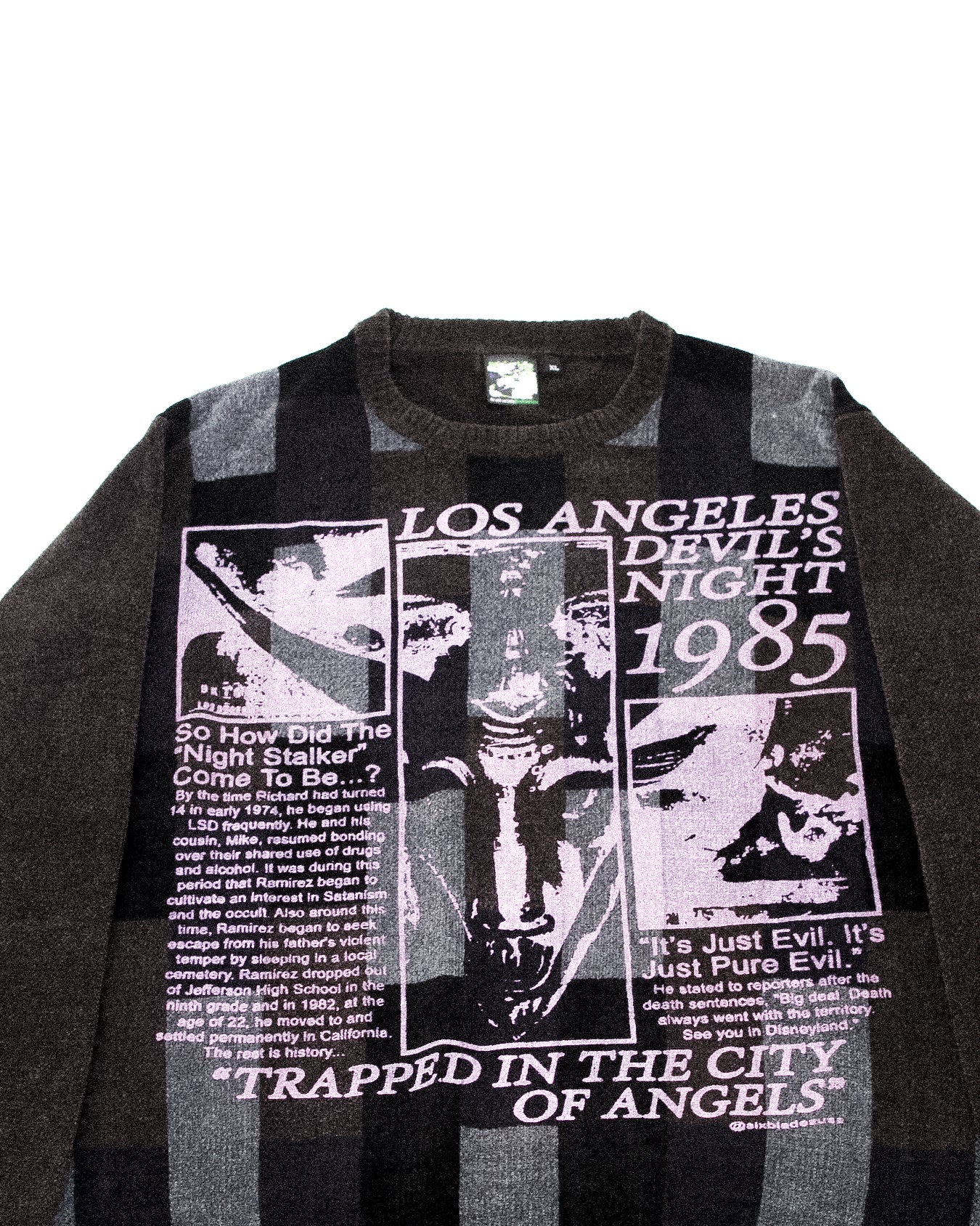 "DEVILS NIGHT 1985" Heavyweight Knit Sweater (XL)