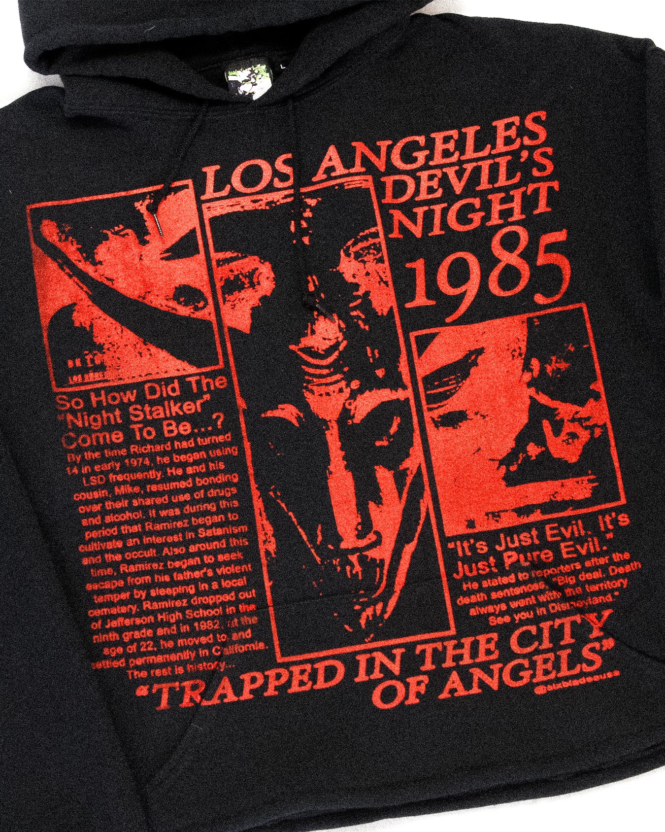 "DEVILS NIGHT 1985" Cropped Hood (L)