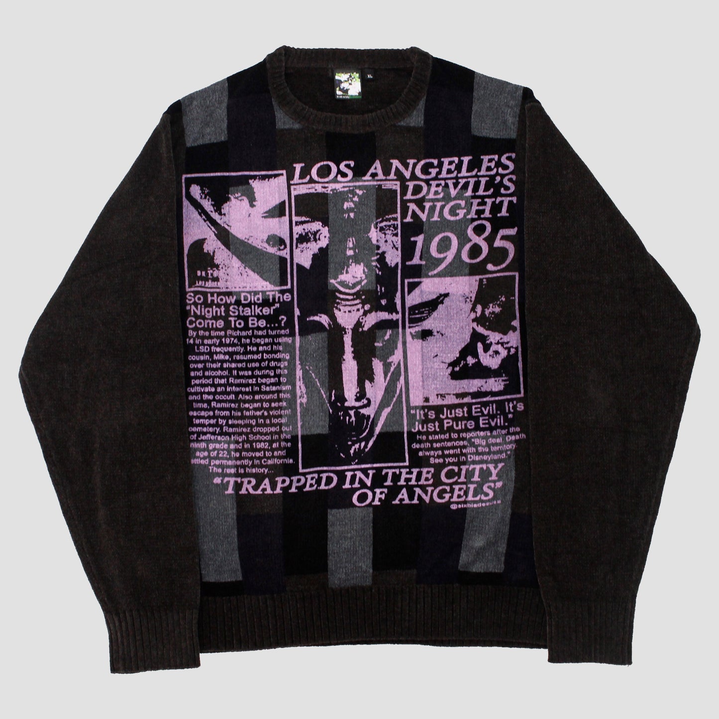 "DEVILS NIGHT 1985" Heavyweight Knit Sweater (XL)