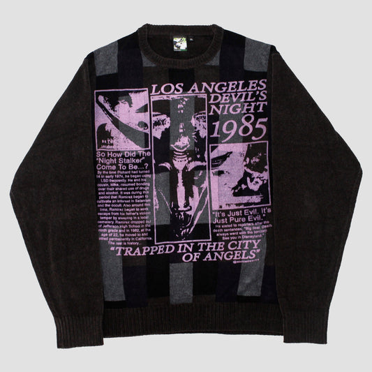 "DEVILS NIGHT 1985" Heavyweight Knit Sweater (XL)
