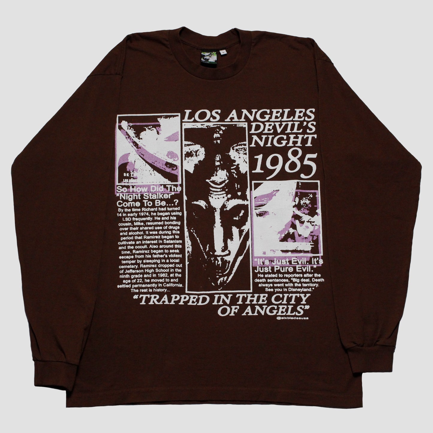 "DEVILS NIGHT 1985" Extreme Heavyweight Longsleeve Tee (L)