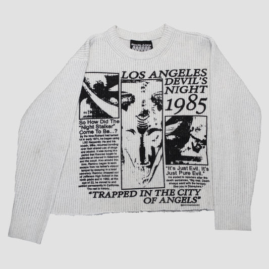 "DEVILS NIGHT 1985" Heavyweight Knit Sweater (XL)