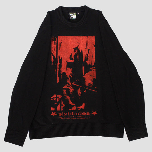"PENNSYLVANIA EVENING NEWS//DIE LIKE DWYER" Heavyweight Pullover Sweater (M)