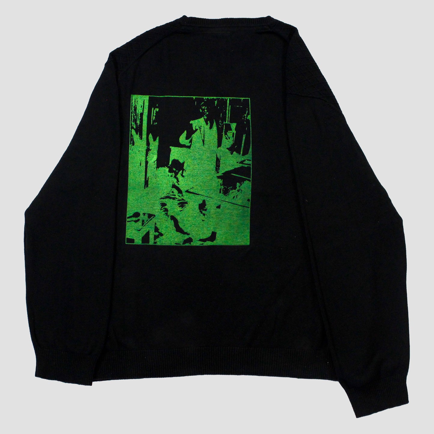 "GREEN SUICIDE//DIE LIKE DWYER" Pullover Sweater (XL)