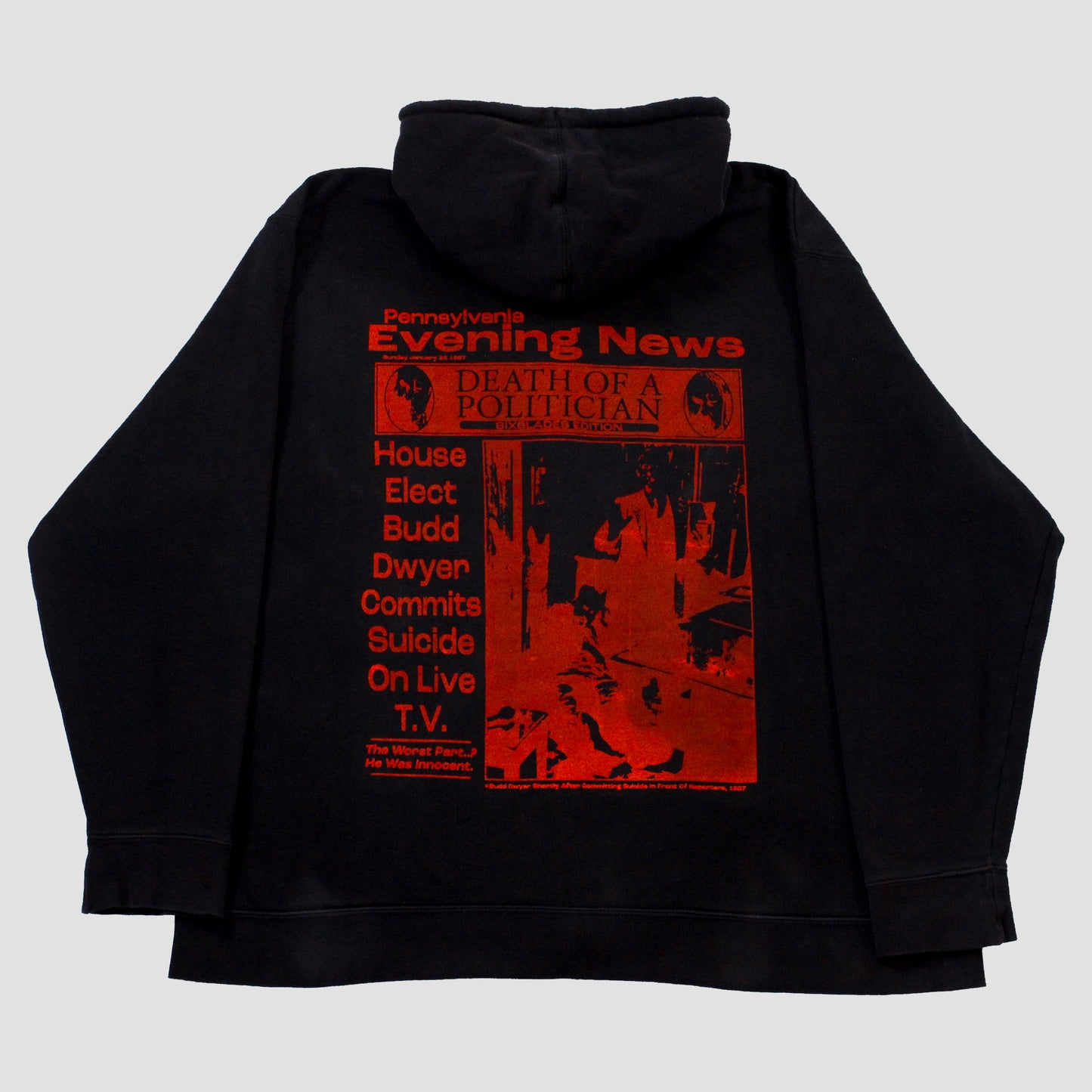 "BLOODY BUDD//PENNSYLVANIA EVENING NEWS" Extreme Heavyweight Zip (XXL)