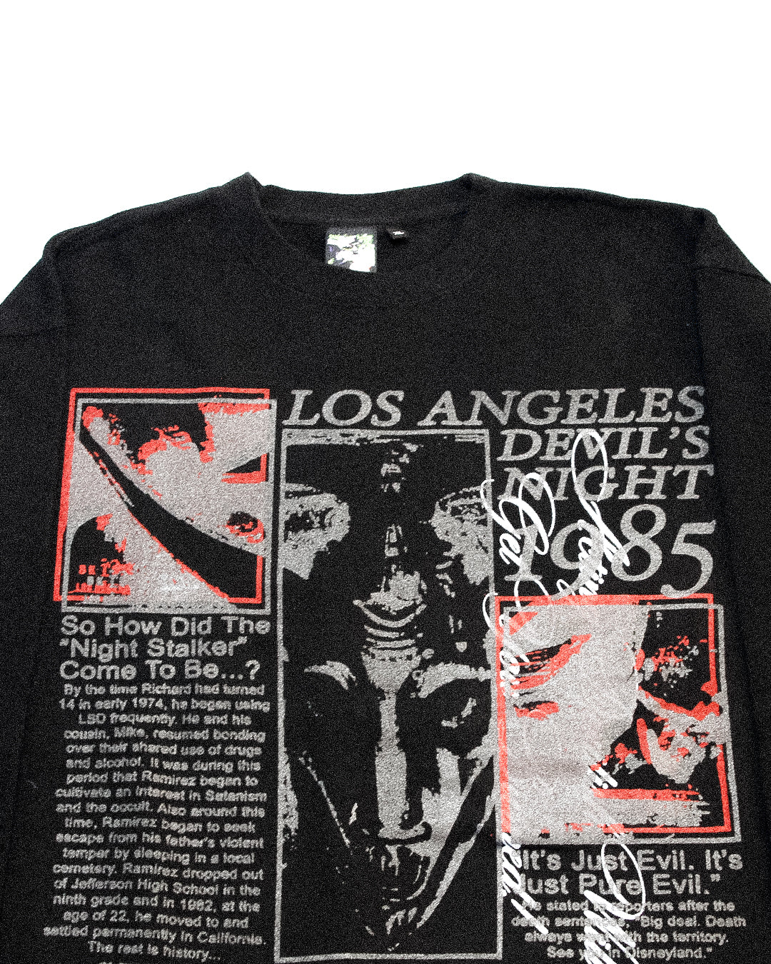 "ACT DEVILISH IN LOS ANGELES" Heavyweight Crewneck Sweater (XL)