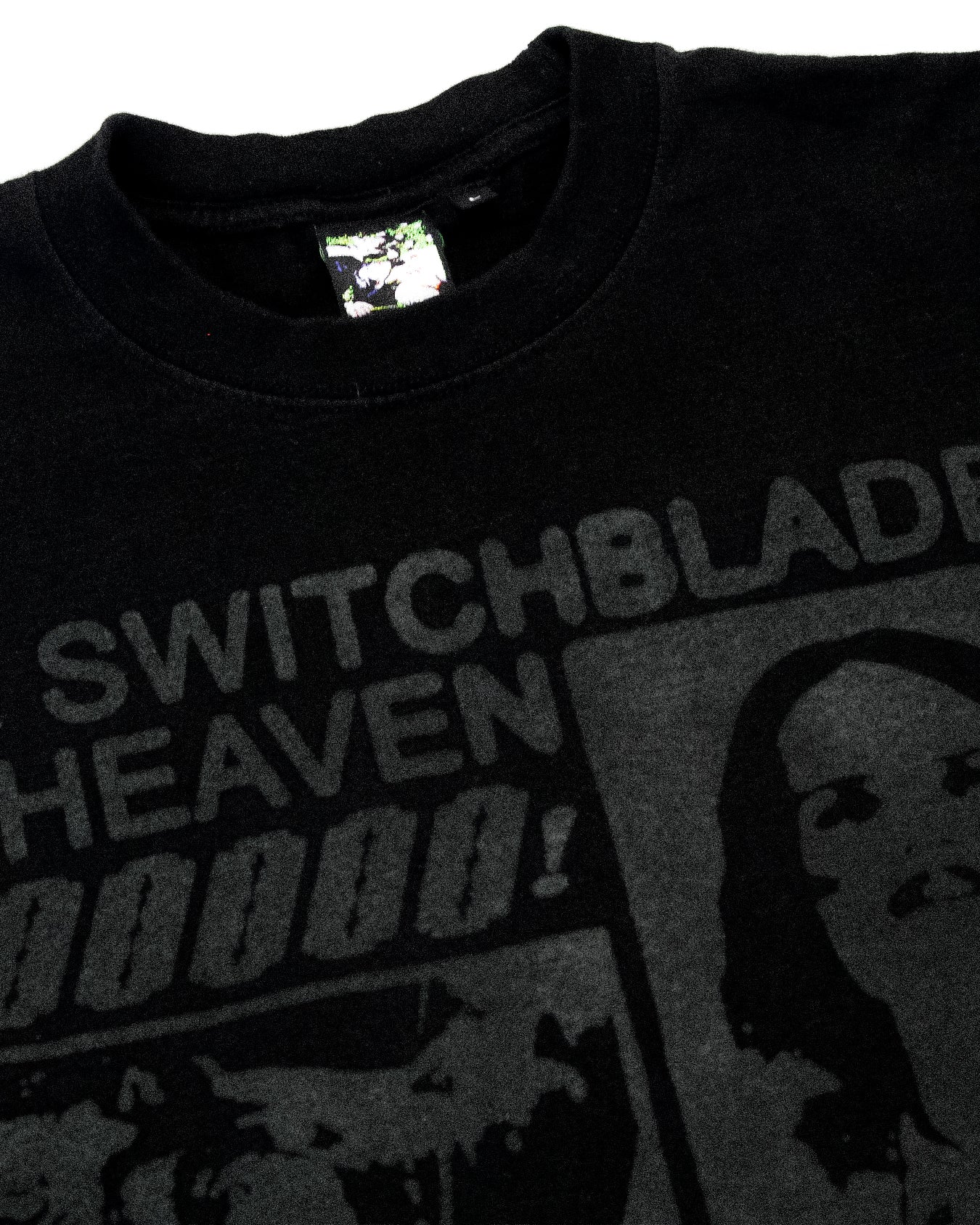 "NO SWITCHBLADES IN HEAVEN//GLOW BLADES" Extreme Heavyweight Longsleeve Tee (L)