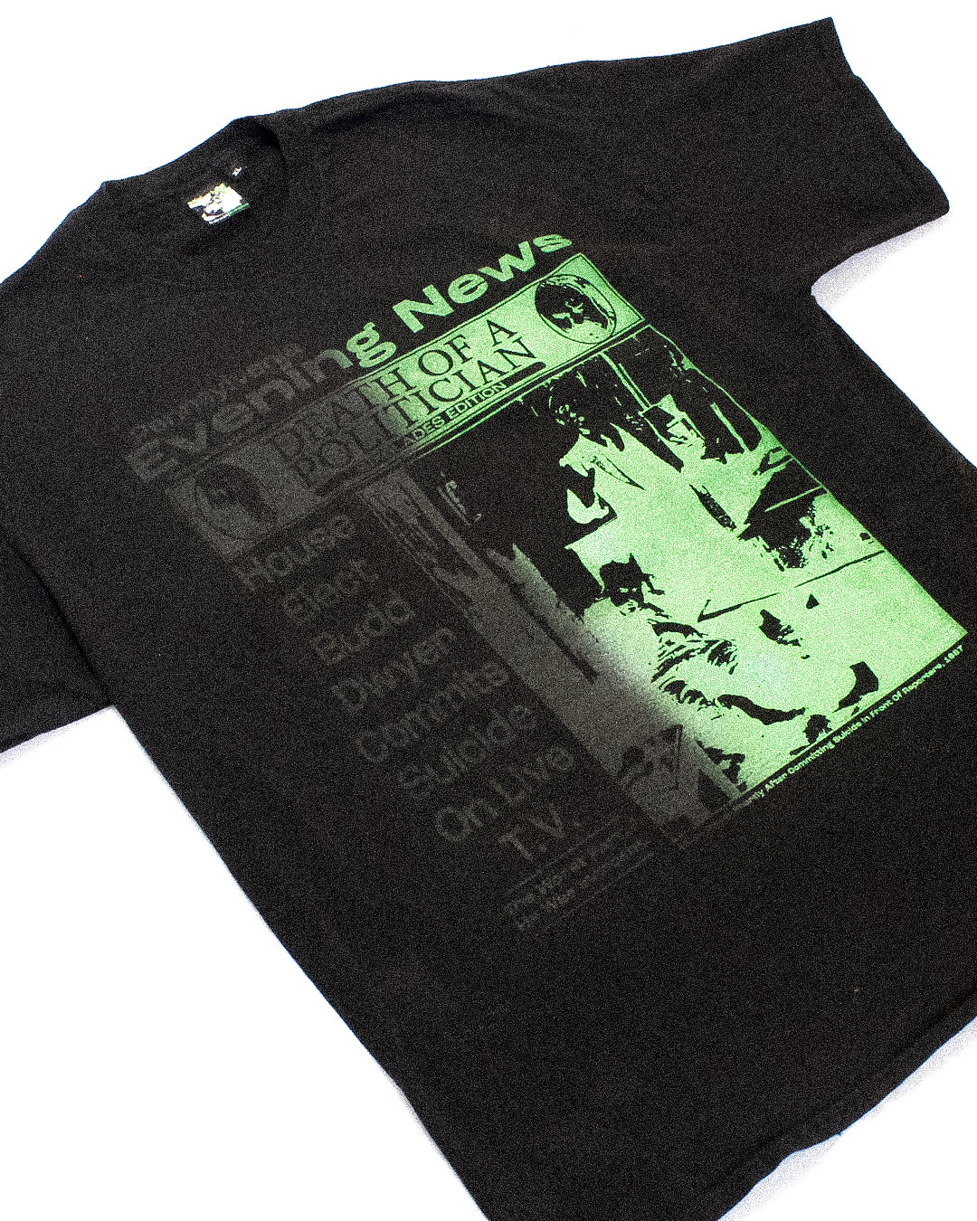 "GREEN GLITTER BUDD" Heavyweight Tee (XL)