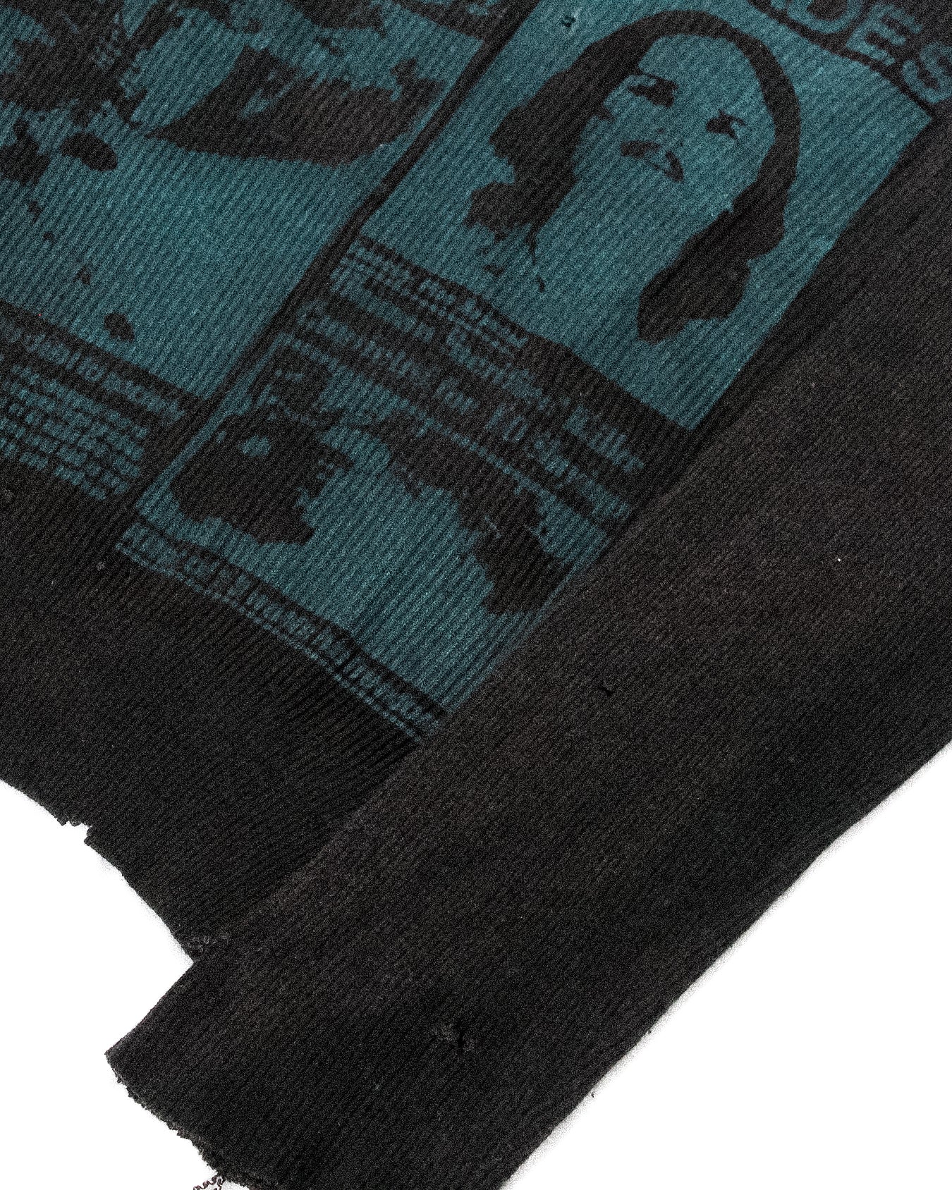 "NO SWITCHBLADES IN HEAVEN" Thrashed & Cropped Knit Sweater (XL)