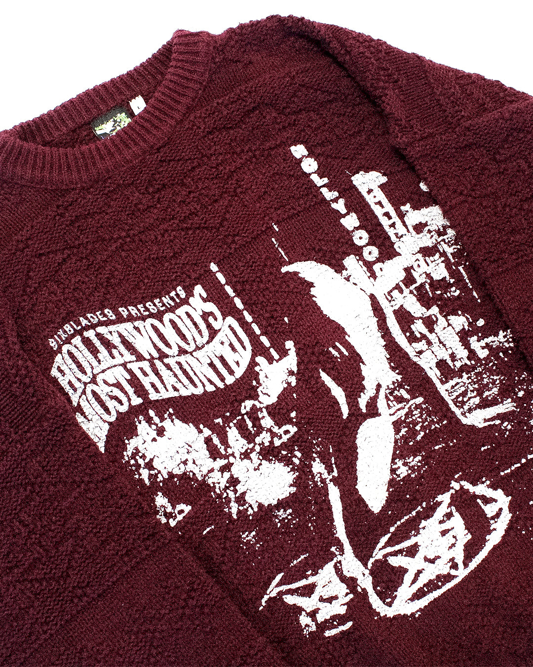 "HOLLYWOOD'S MOST HAUNTED" Heavyweight Knit Sweater (L)