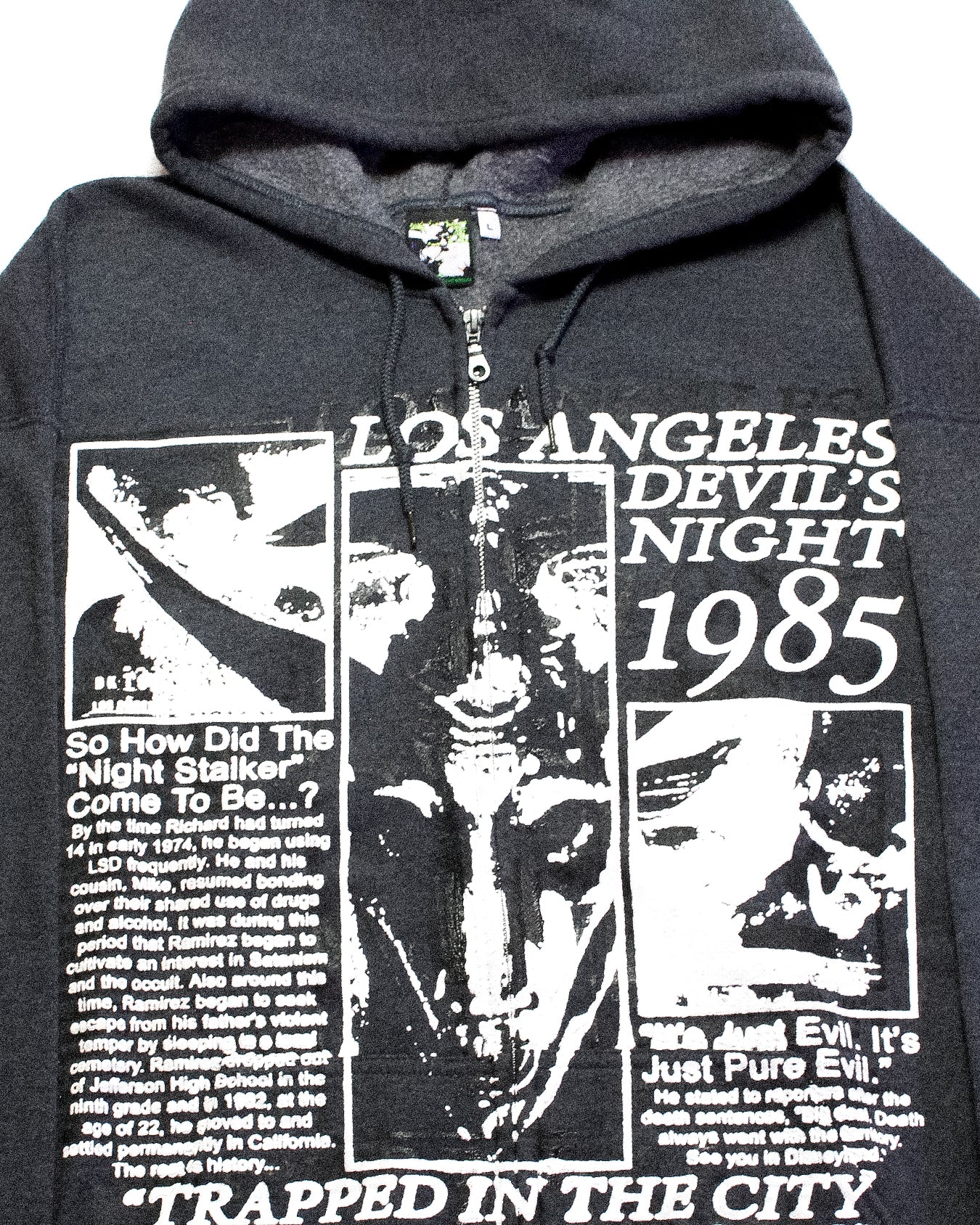 "DEVILS NIGHT//CITY OF ANGELS" Heavyweight Zip (L)