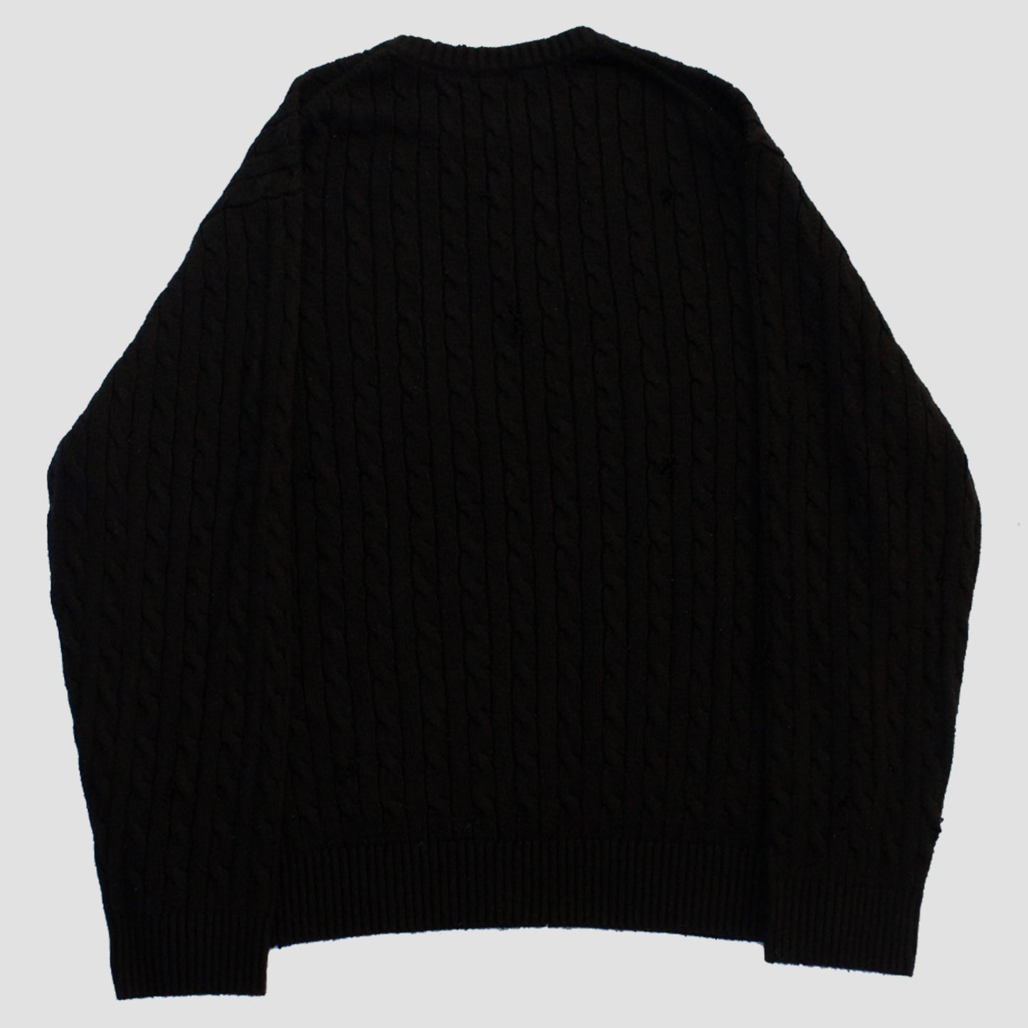 "PENNSYLVANIA EVENING NEWS//DIE LIKE DWYER" Heavyweight Distressed Knit (XL)