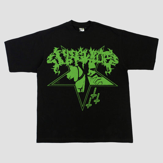 "PENTABLADE" HEAVYWEIGHT TEE (BLACK/GREEN)