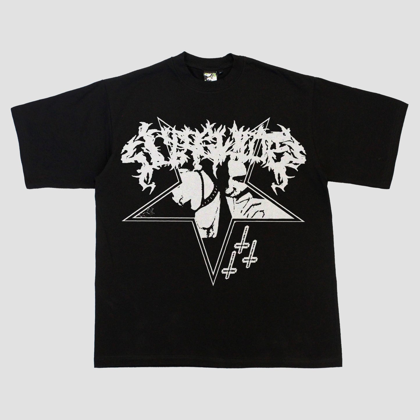 "PENTABLADE" HEAVYWEIGHT TEE (BLACK/WHITE)