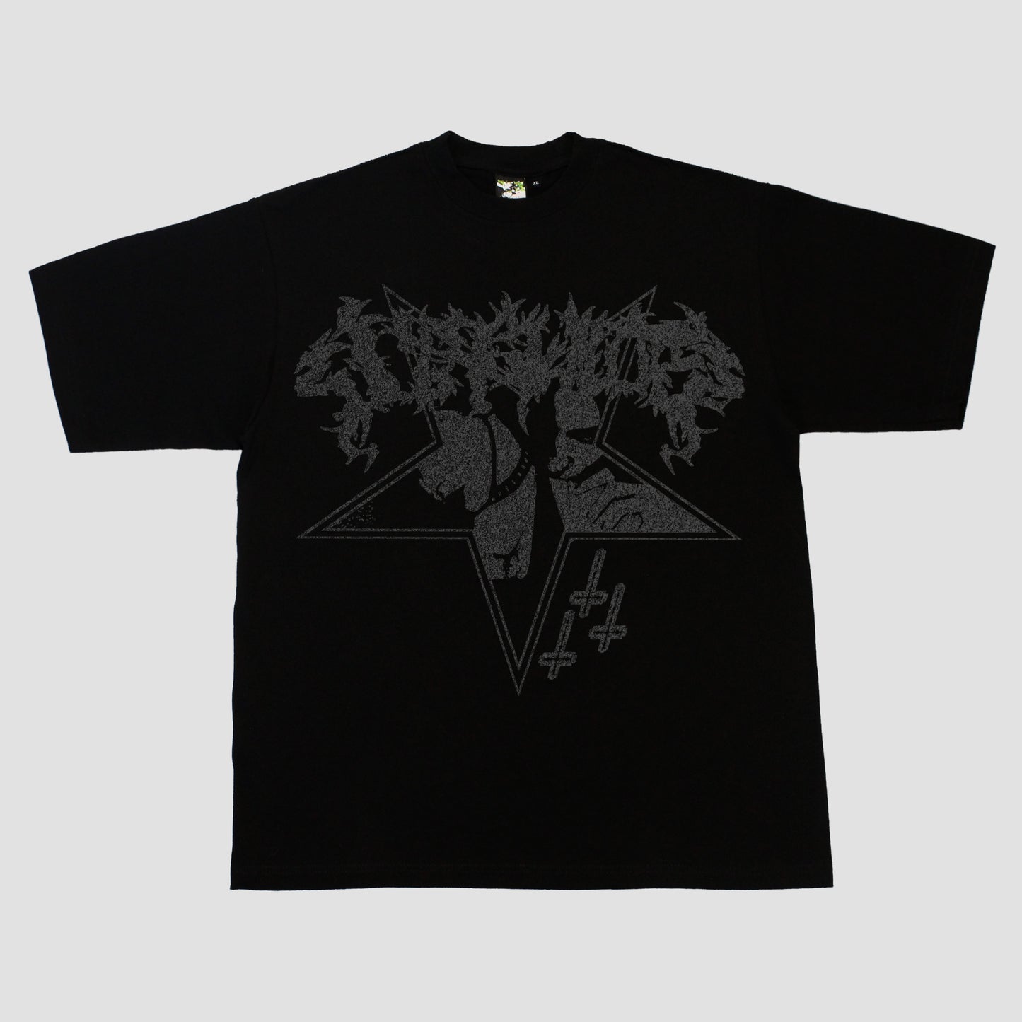 "PENTABLADE" HEAVYWEIGHT TEE (BLACK/GLITTER)