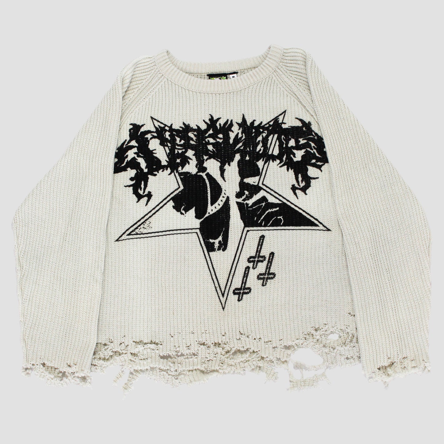 "š¤PENTABLADEš¤" Thrashed Knit Sweater (M)