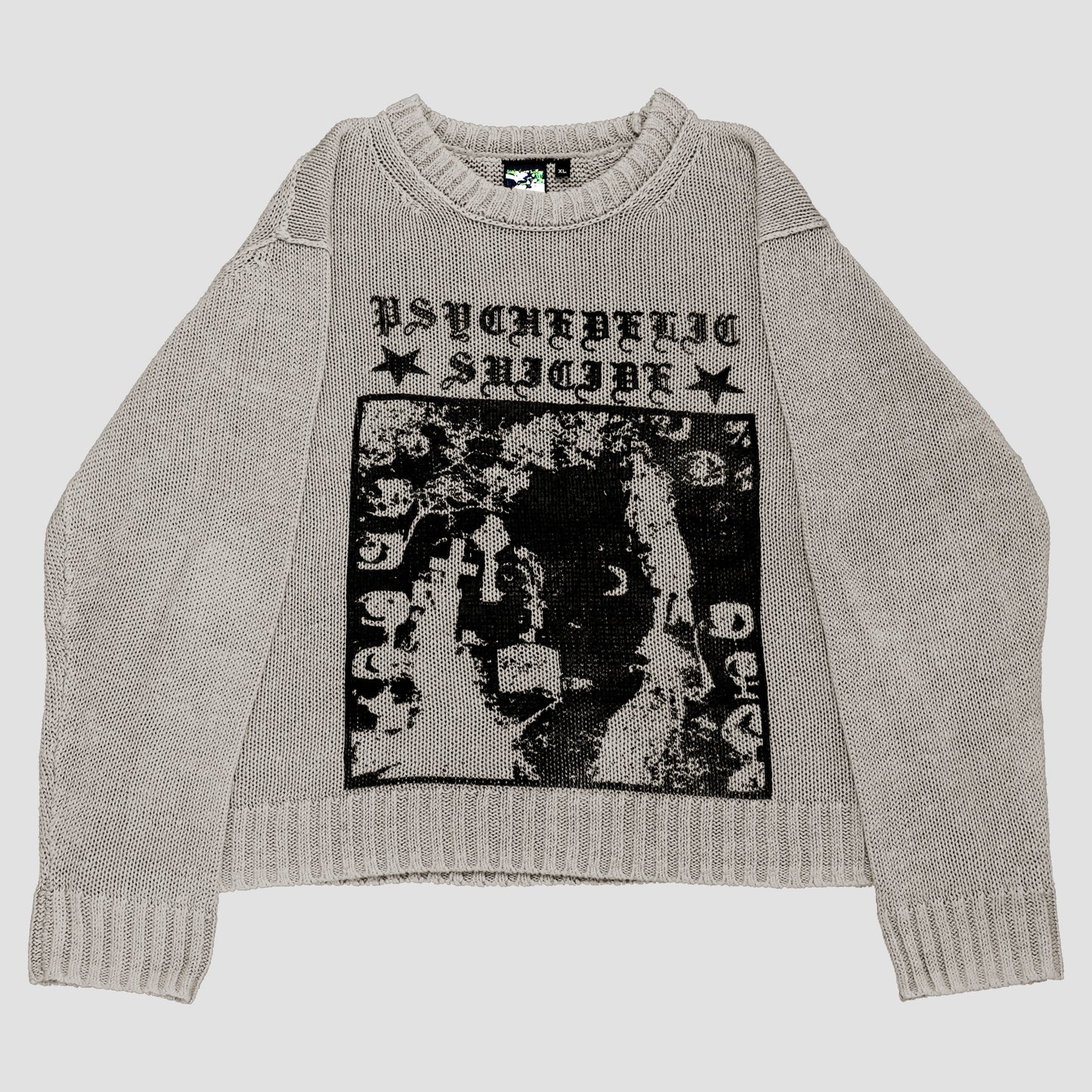 "ð€PSYCHEDELIC SUICIDEð€" Extreme Heavyweight Cropped Knit (XL)