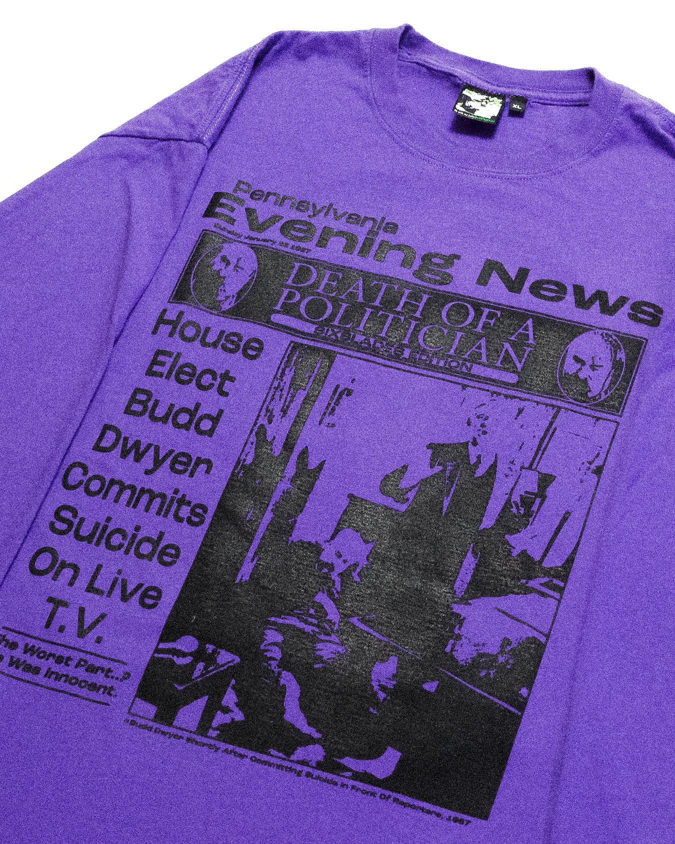 "DIE LIKE DWYER//PURPLE EMOCEANS" Extreme Heavyweight Longsleeve Tee (XL)