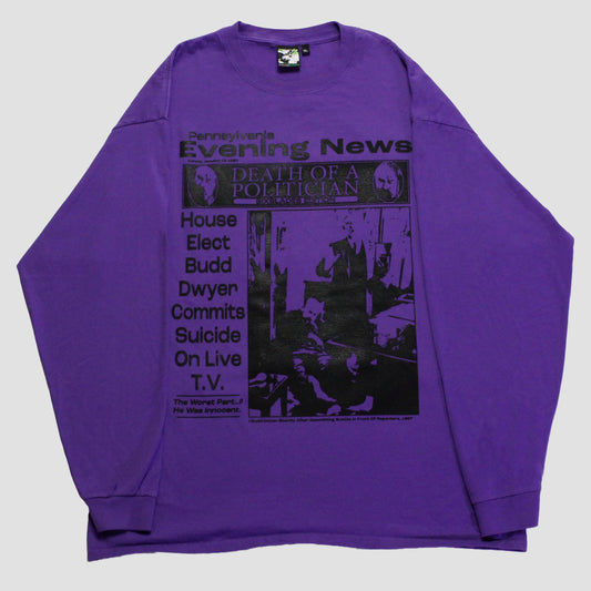 "DIE LIKE DWYER//PURPLE EMOCEANS" Extreme Heavyweight Longsleeve Tee (XL)