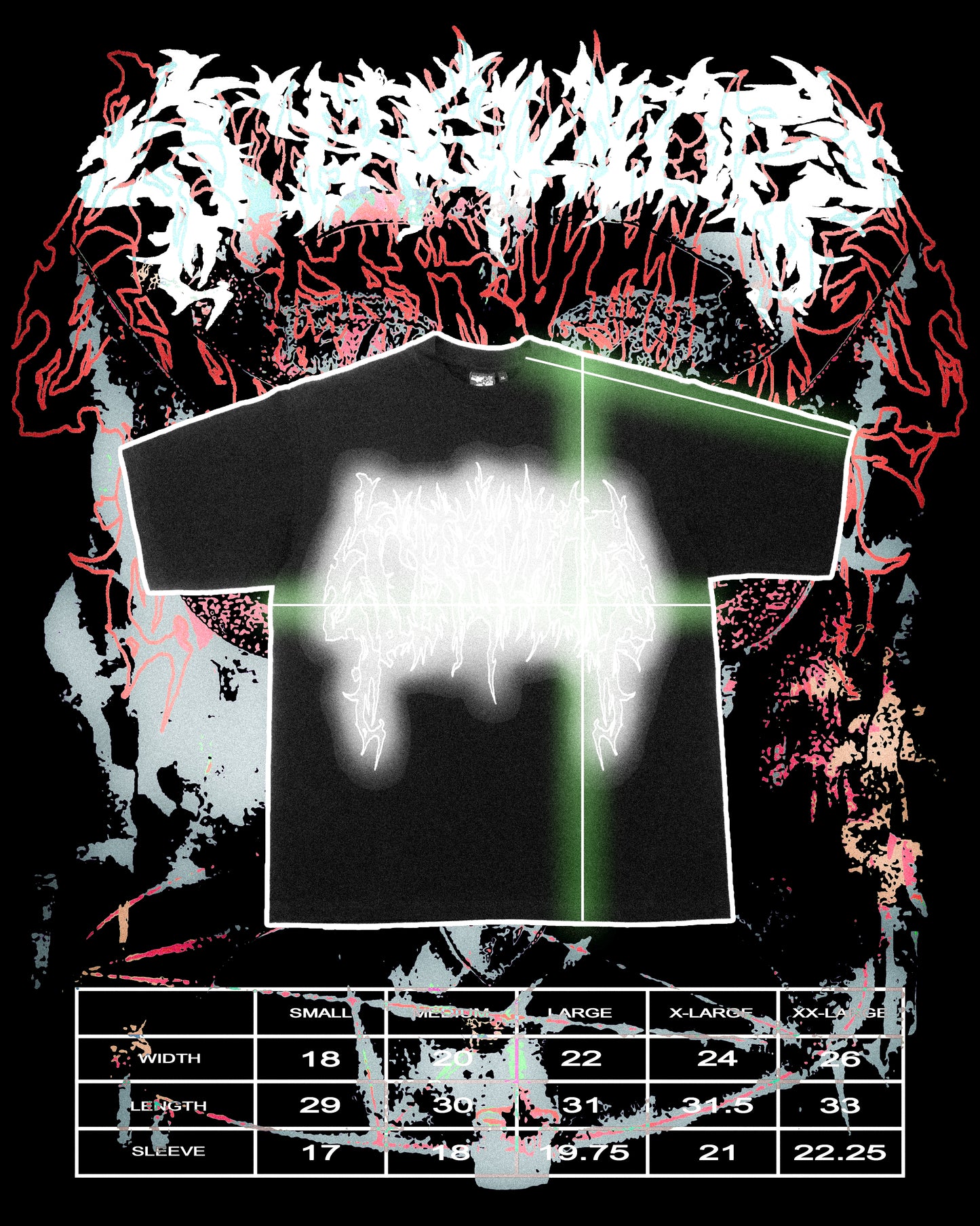 SIXBLADES 3 YEAR HEAVYWEIGHT LOGO TEE (BLACK/GLITTER/WHITE)