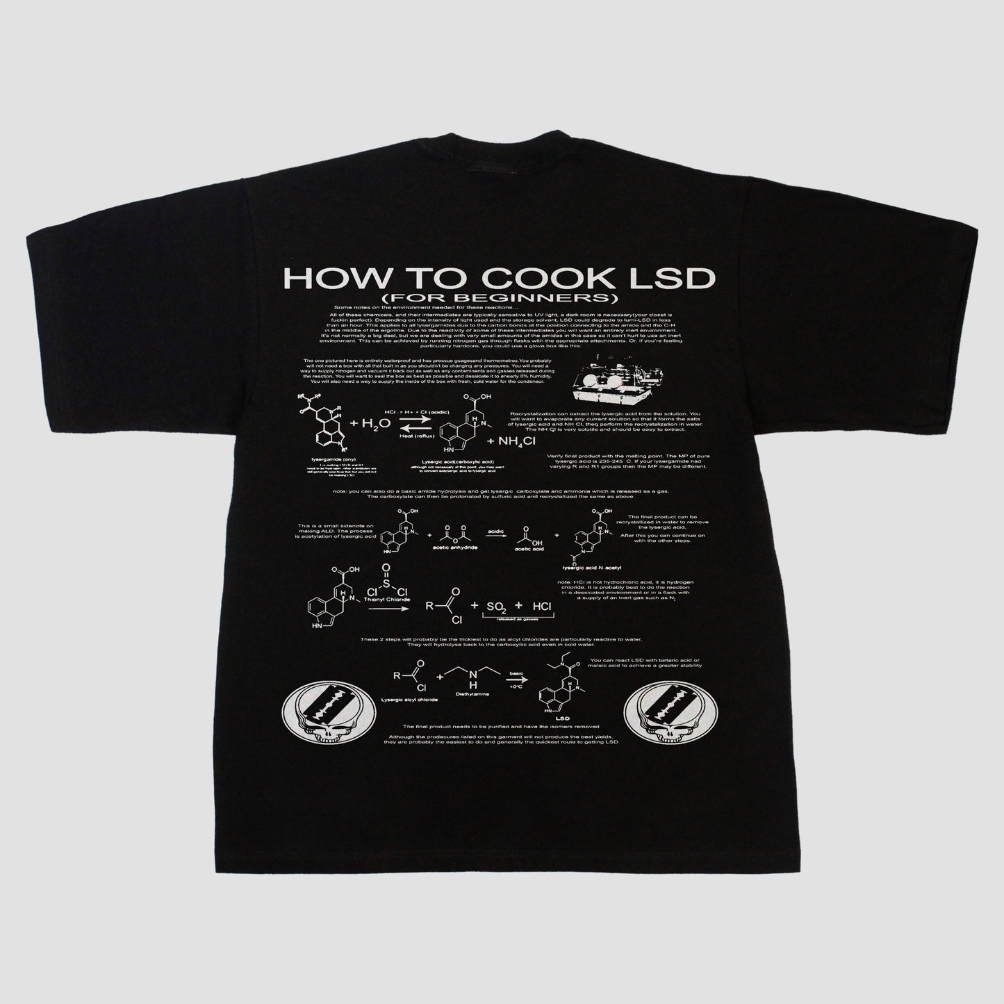 "PSYCH?DELICS..,PSYCHOSIS" HEAVYWEIGHT TEE (BLACK/WHTE)