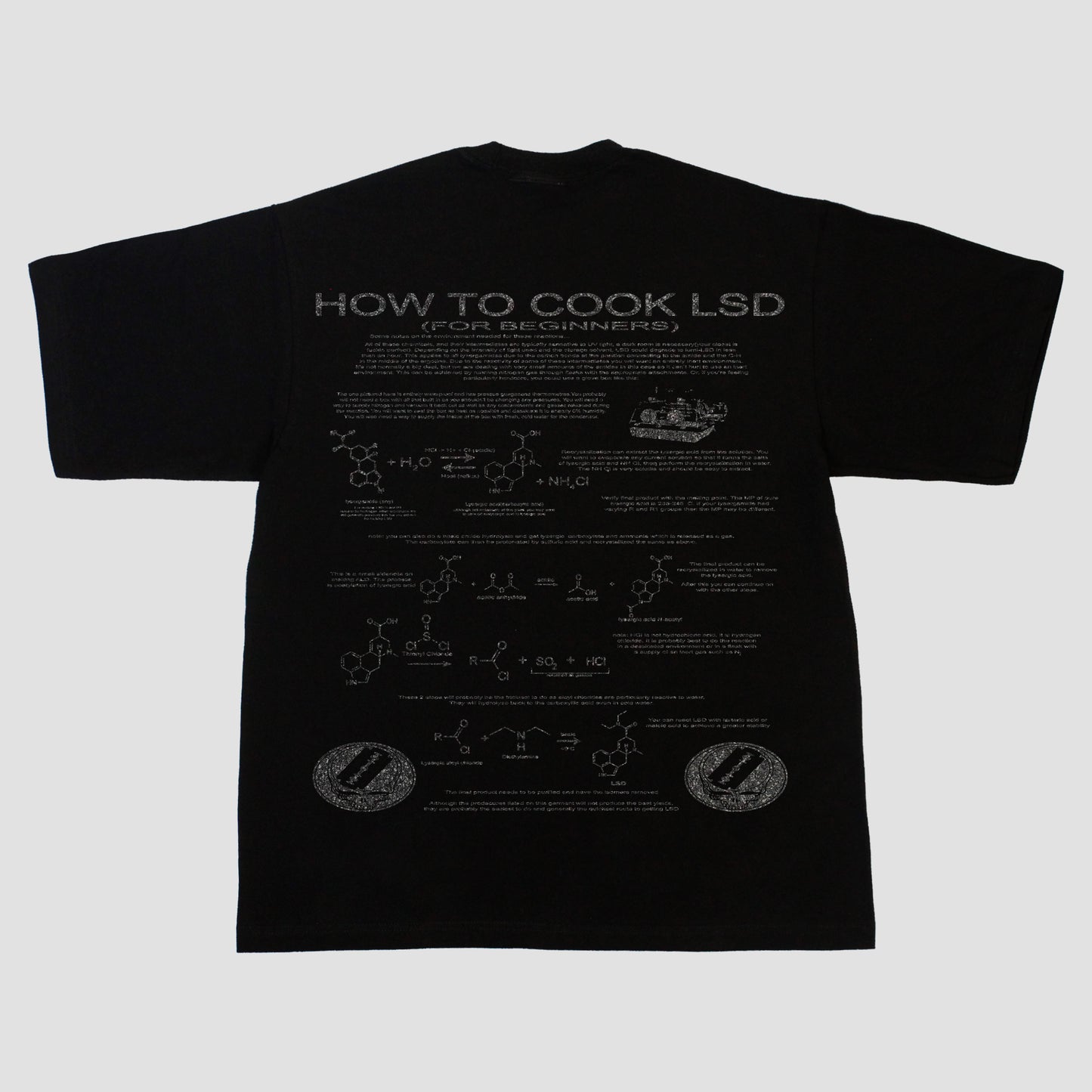 "PSYCH?DELICS..,PSYCHOSIS" HEAVYWEIGHT TEE (BLACK/GLITTER)