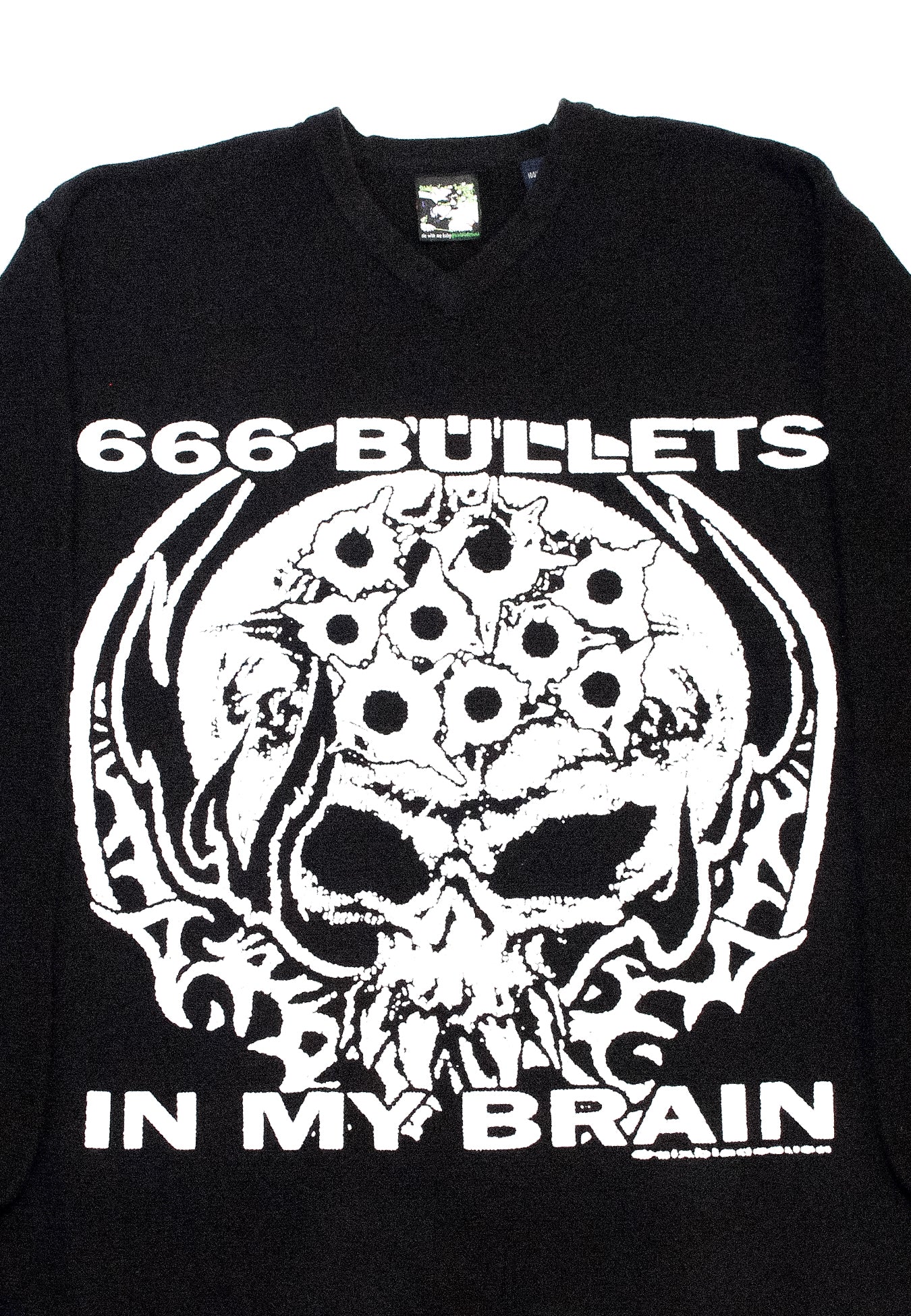 "666 BULLETS IN MY BRAIN" Heavyweight Knit Sweater (M)