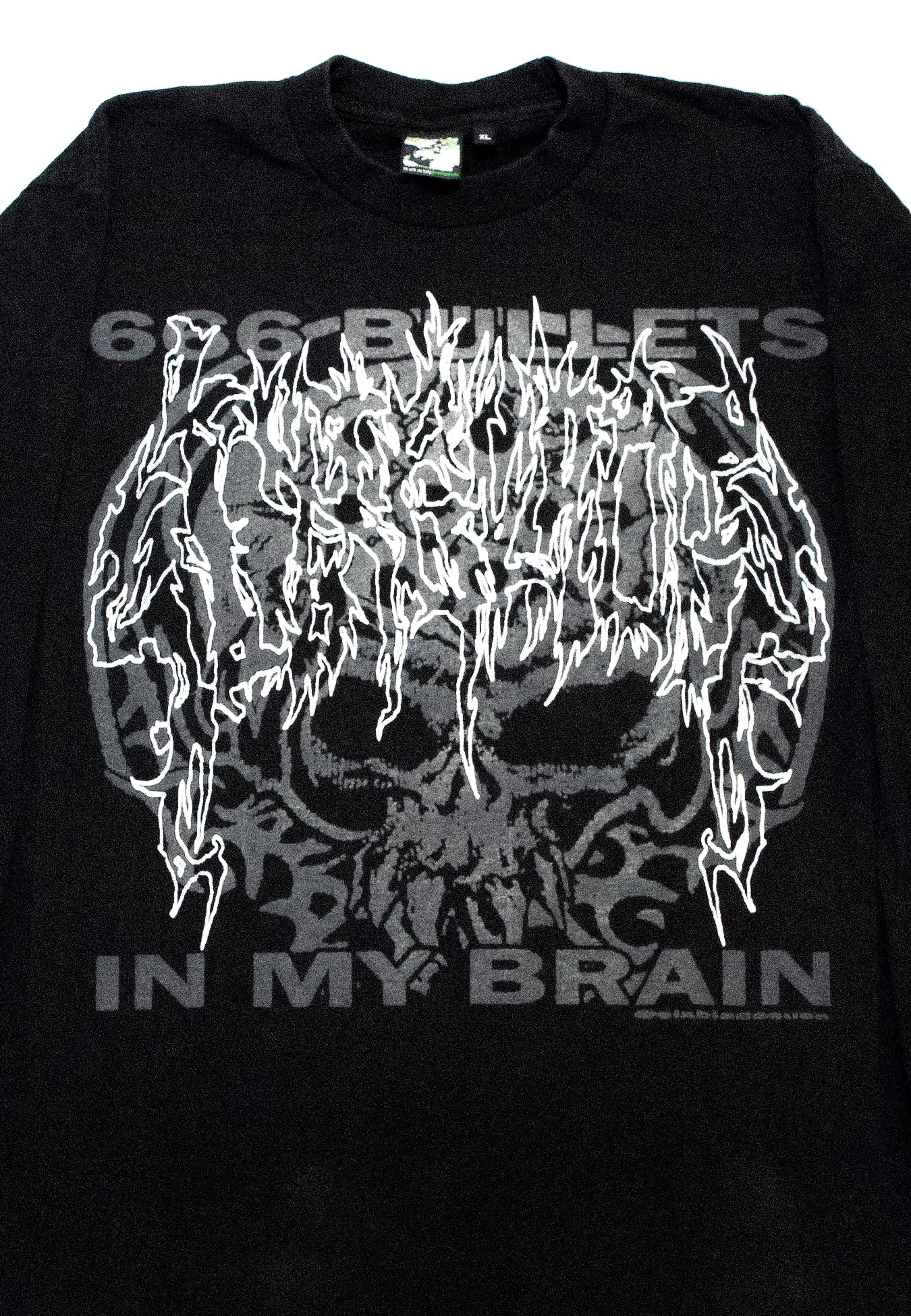 "666 BULLETS IN MY BRAIN" Heavyweight Longsleeve Tee (XL)
