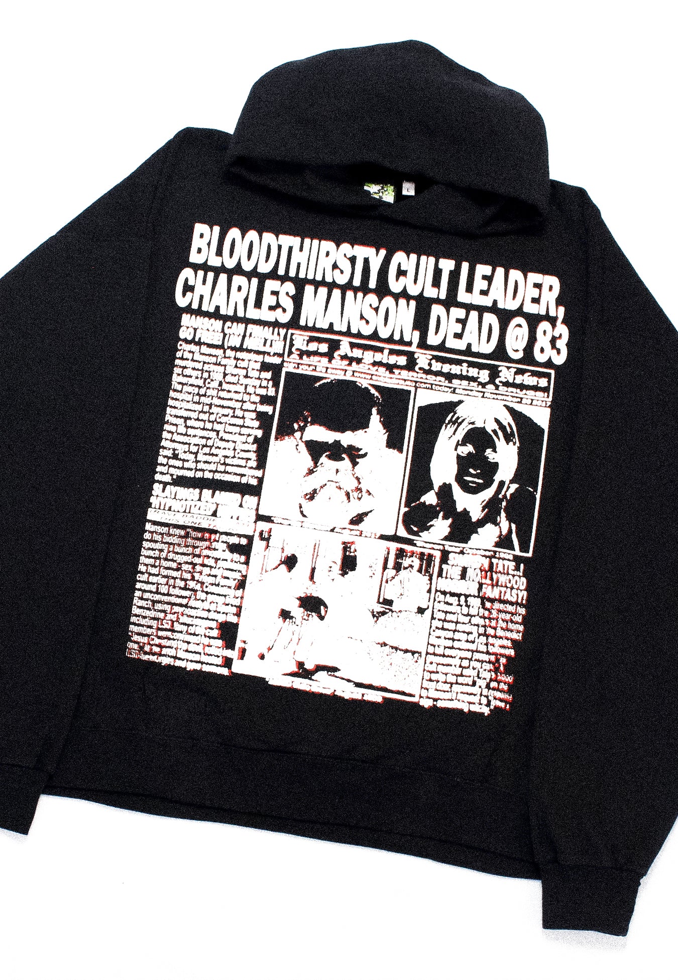 "BLOOD STAINED CHARLIE//A LOS ANGELES HORROR STORY" Pullover Hood (L)
