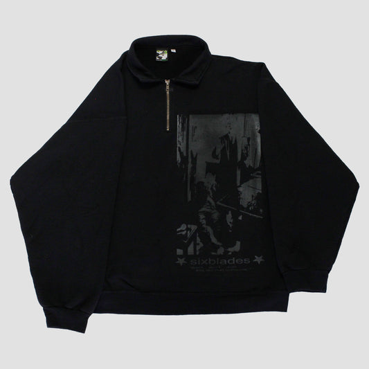 "PENNSYLVANIA EVENING NEWS//DIE LIKE DWYER" Heavyweight Quarter Zip (XL)