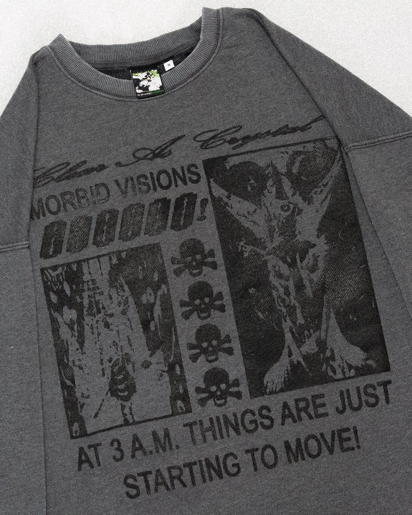 "MORBID VISIONS" Chunky Pullover Sweater (S)