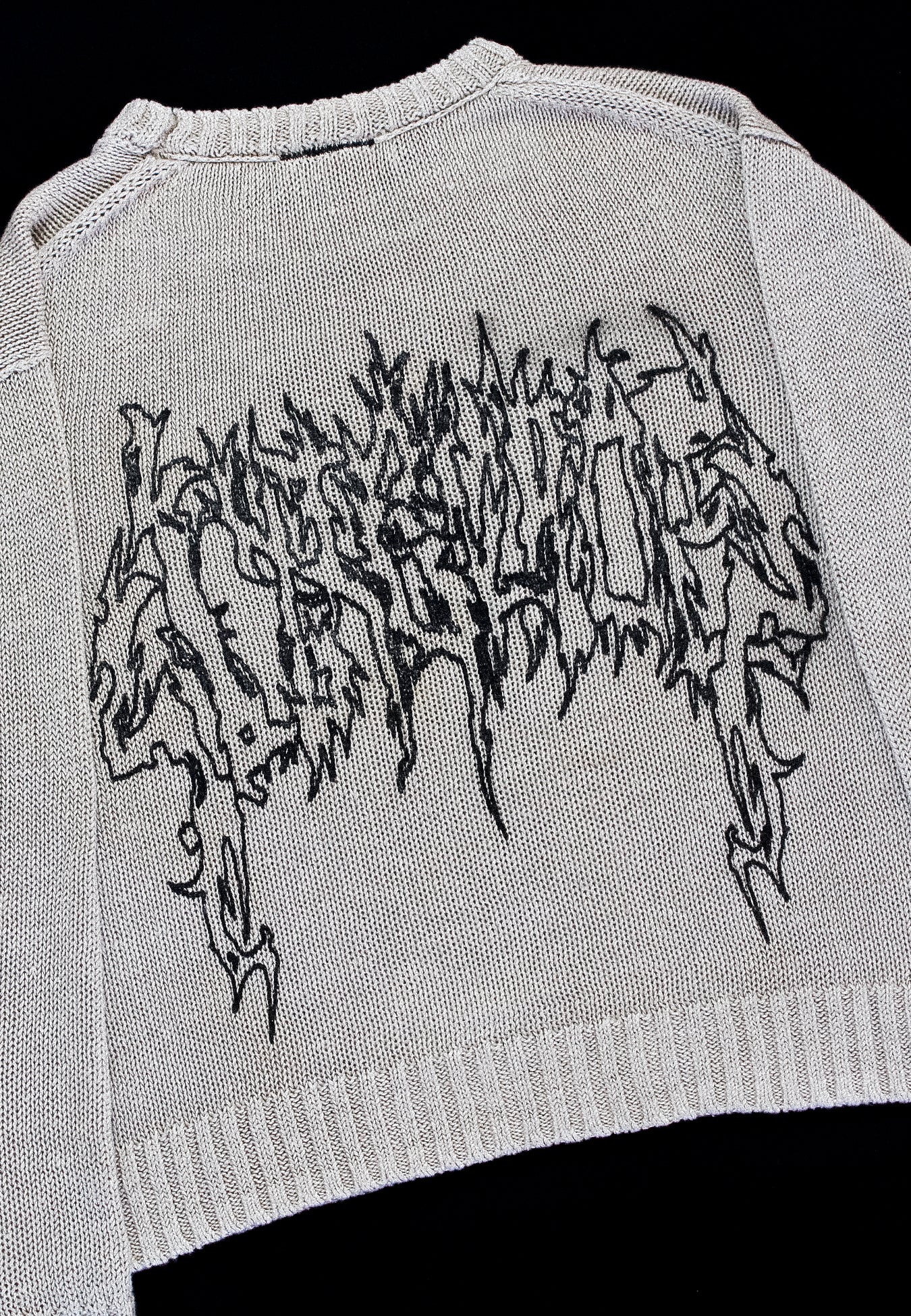 "ð€PSYCHEDELIC SUICIDEð€" Extreme Heavyweight Cropped Knit (XL)