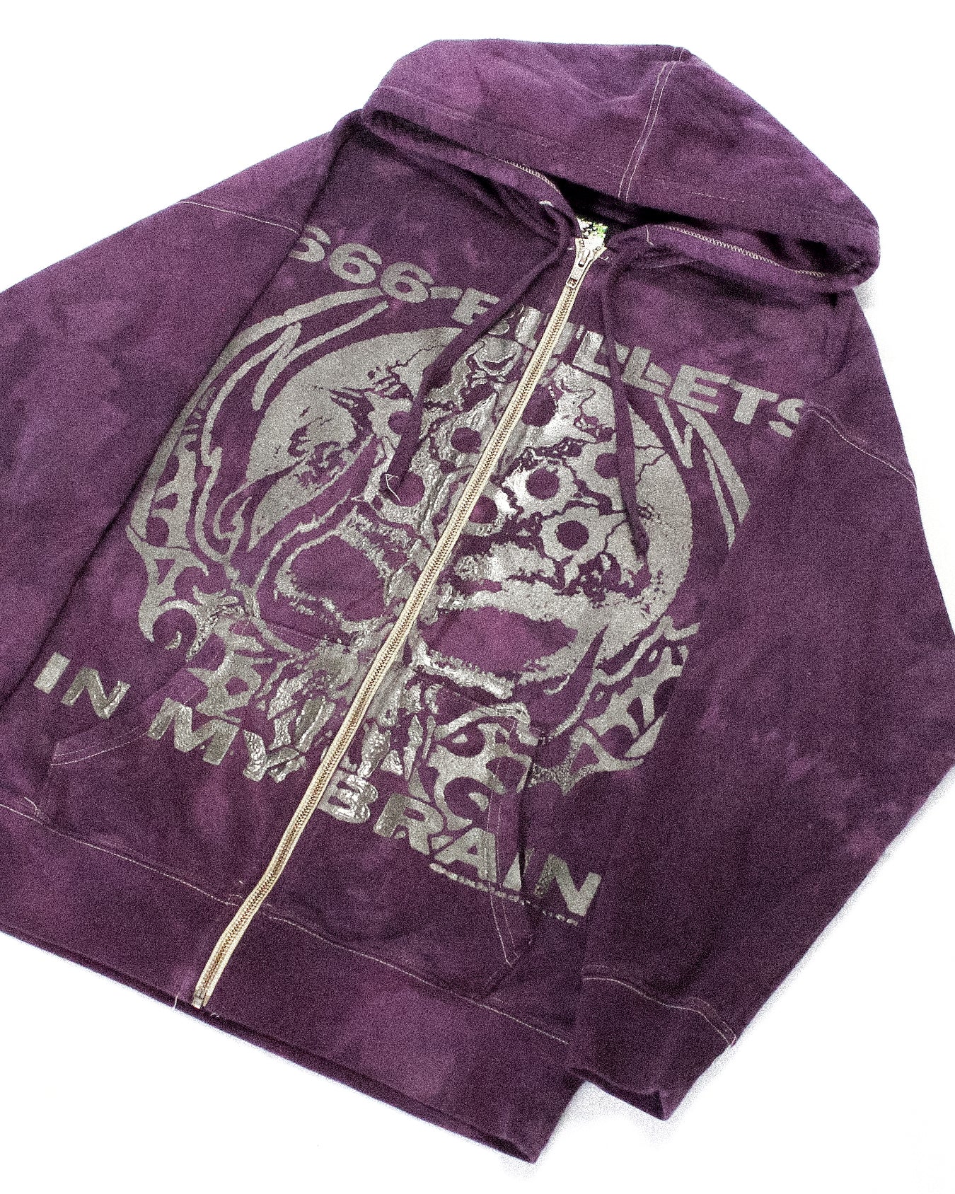 "666 BULLETS IN MY BRAIN" Heavyweight Zip (S)