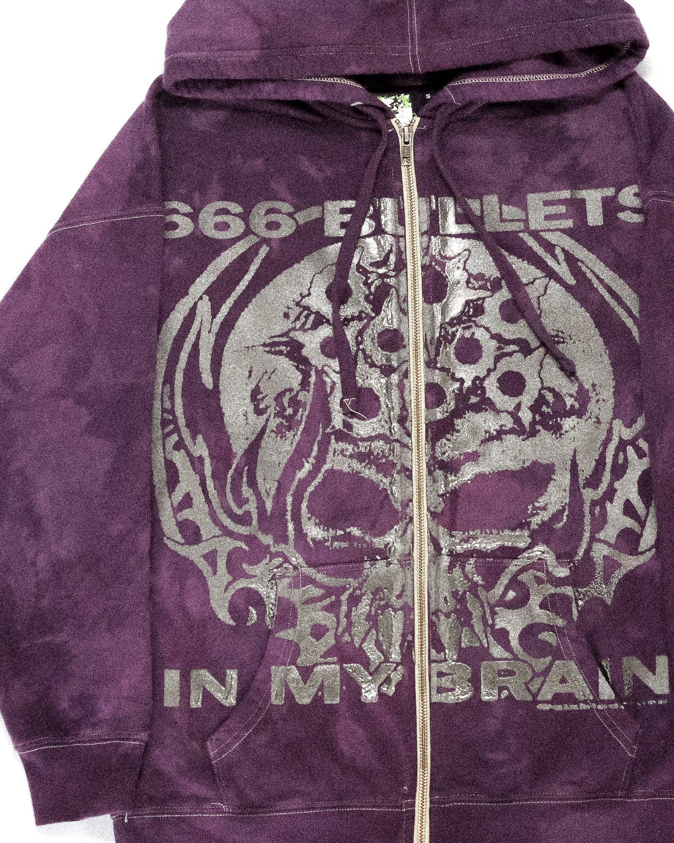 "666 BULLETS IN MY BRAIN" Heavyweight Zip (S)