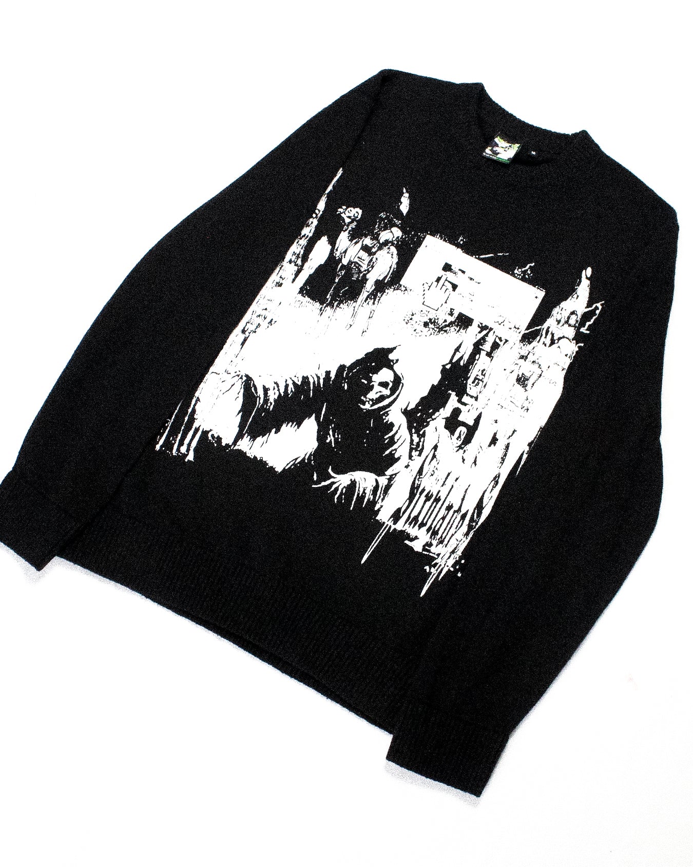 "SILK ROAD SWITCHBLADES" Heavyweight Pullover Sweater (M)