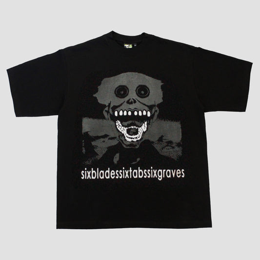 "SIXBLADESSIXTABSSIXGRAVES//DEVILS NIGHT" Heavyweight Tee (XL)