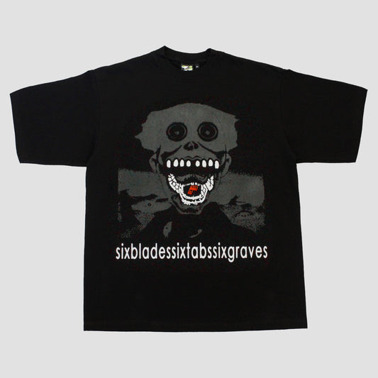 "SIXBLADESSIX(red)TABSSIXGRAVES" Heavyweight Tee (XL)