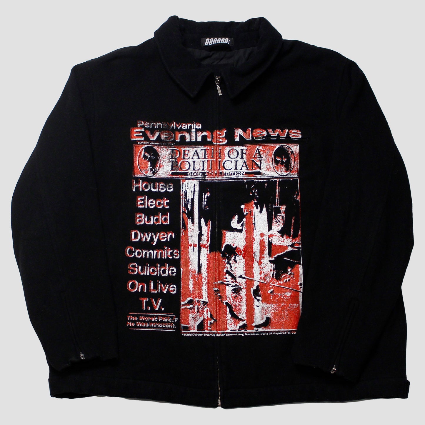 "BLOOD STAINED BUDD" Extreme Heavyweight Fleece Jacket (XL)