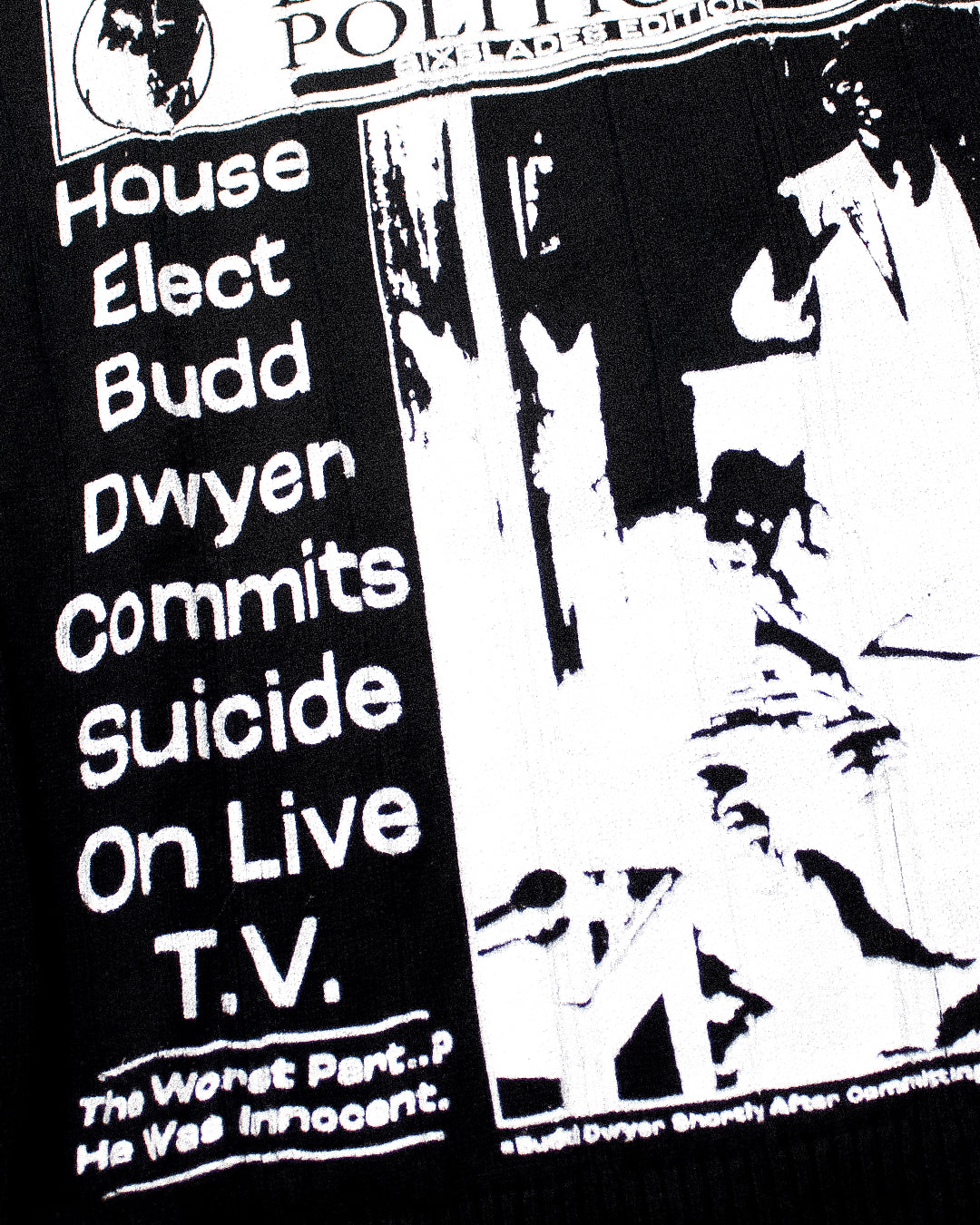 "PENNSYLVANIA EVENING NEWS//DIE LIKE DWYER" Heavyweight Knit Sweater (L)