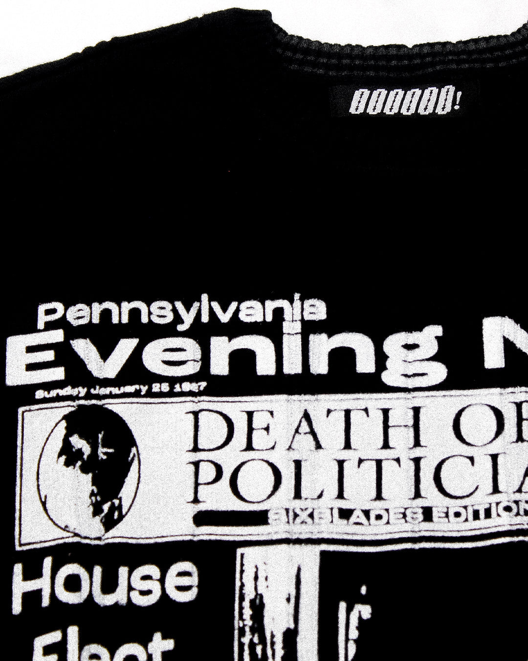 "PENNSYLVANIA EVENING NEWS//DIE LIKE DWYER" Heavyweight Knit Sweater (L)
