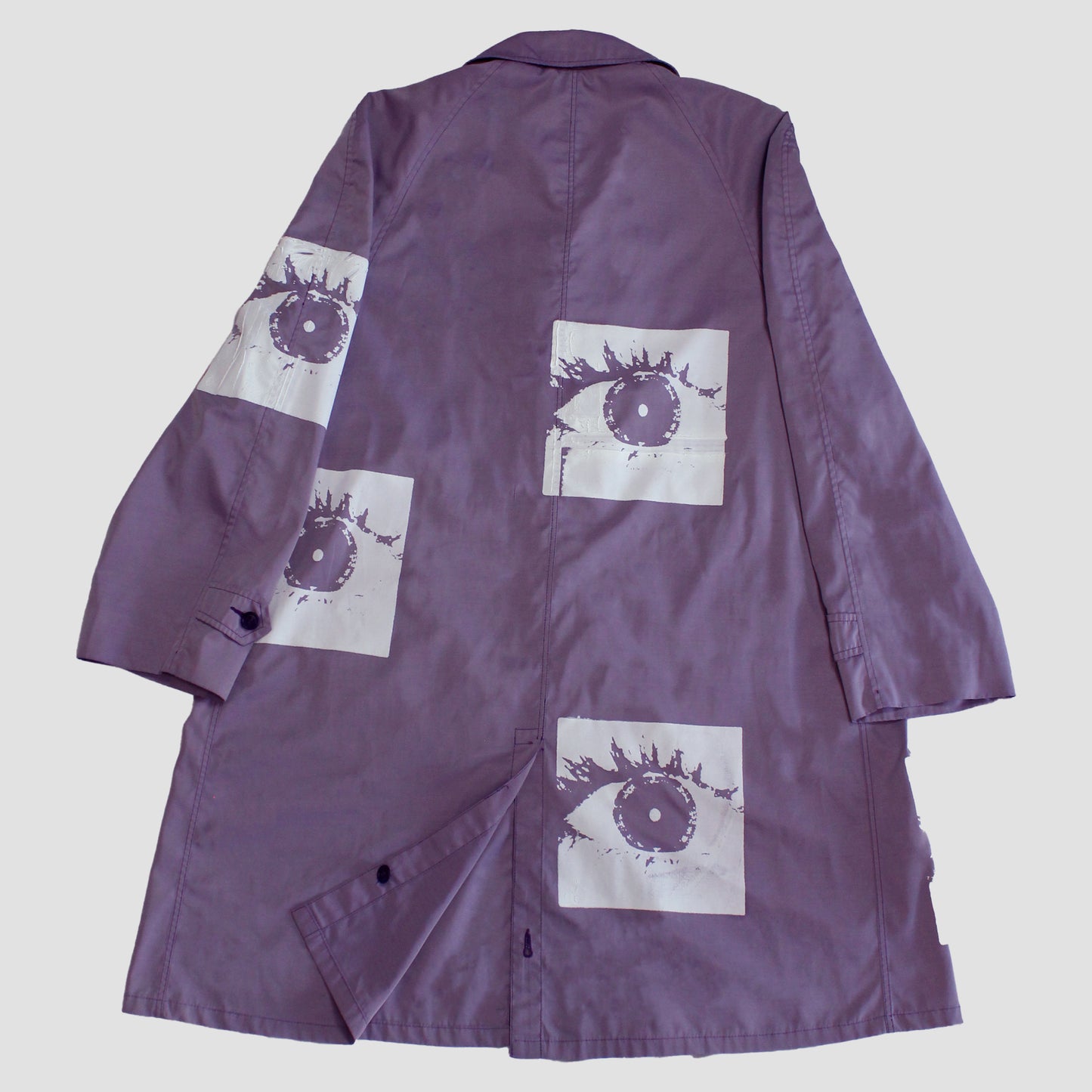 "EYES EVERYWHERE" Trench Coat (XL)