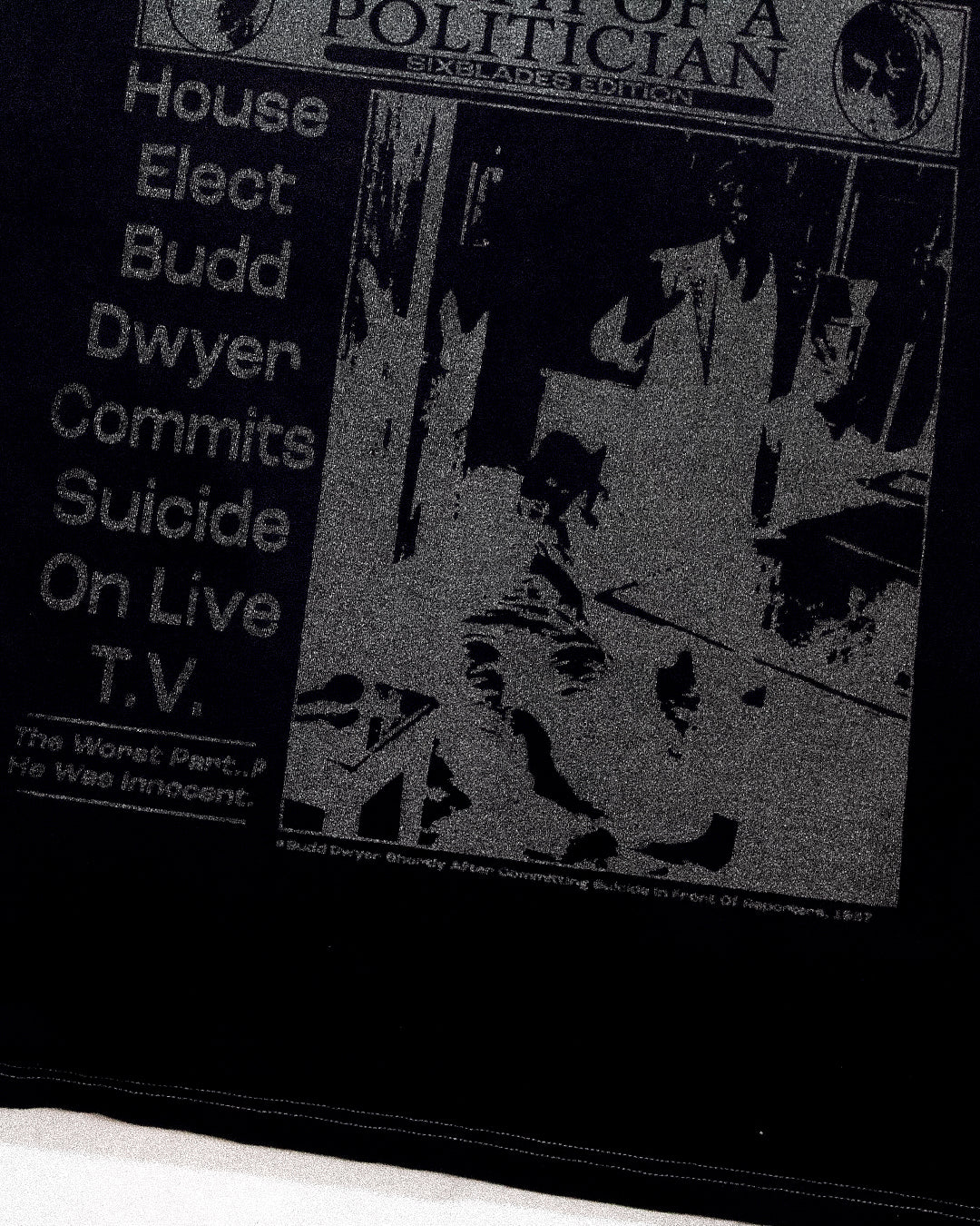 "PENNSYLVANIA EVENING NEWS//DIE LIKE DWYER" Heavyweight Tee (L)