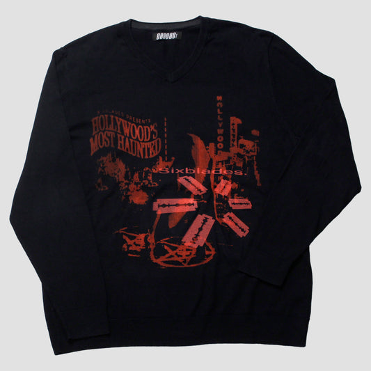 "HOLLYWOOD'S MOST HAUNTED" Pullover Sweater (XL)